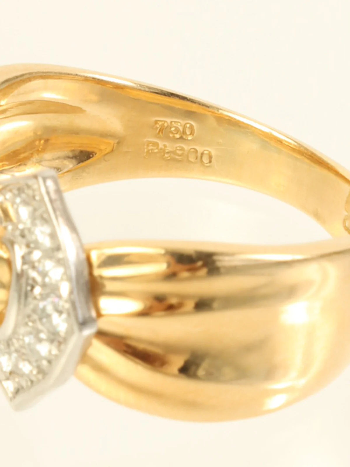 CELINE 18K Diamond Ring Gold