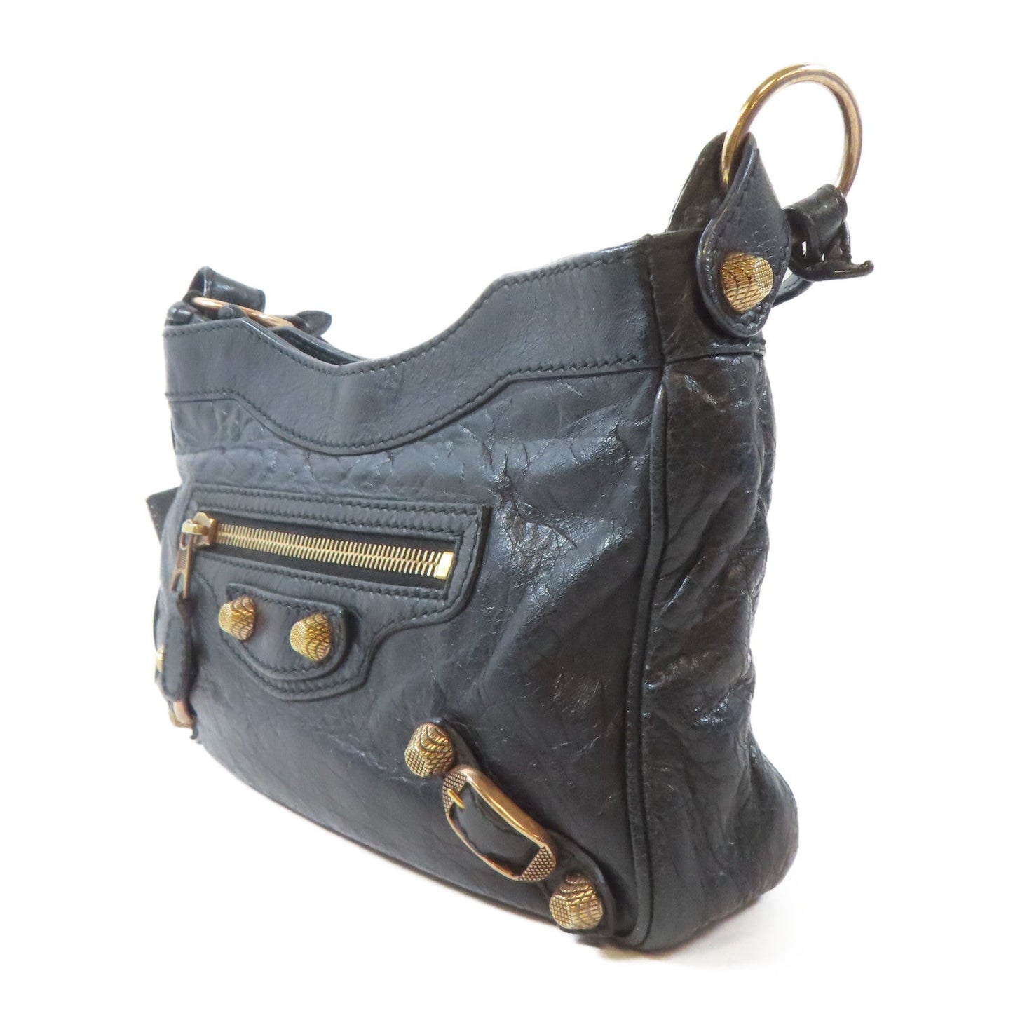 BALENCIAGA Hip Bag金扣肩背袋黑色