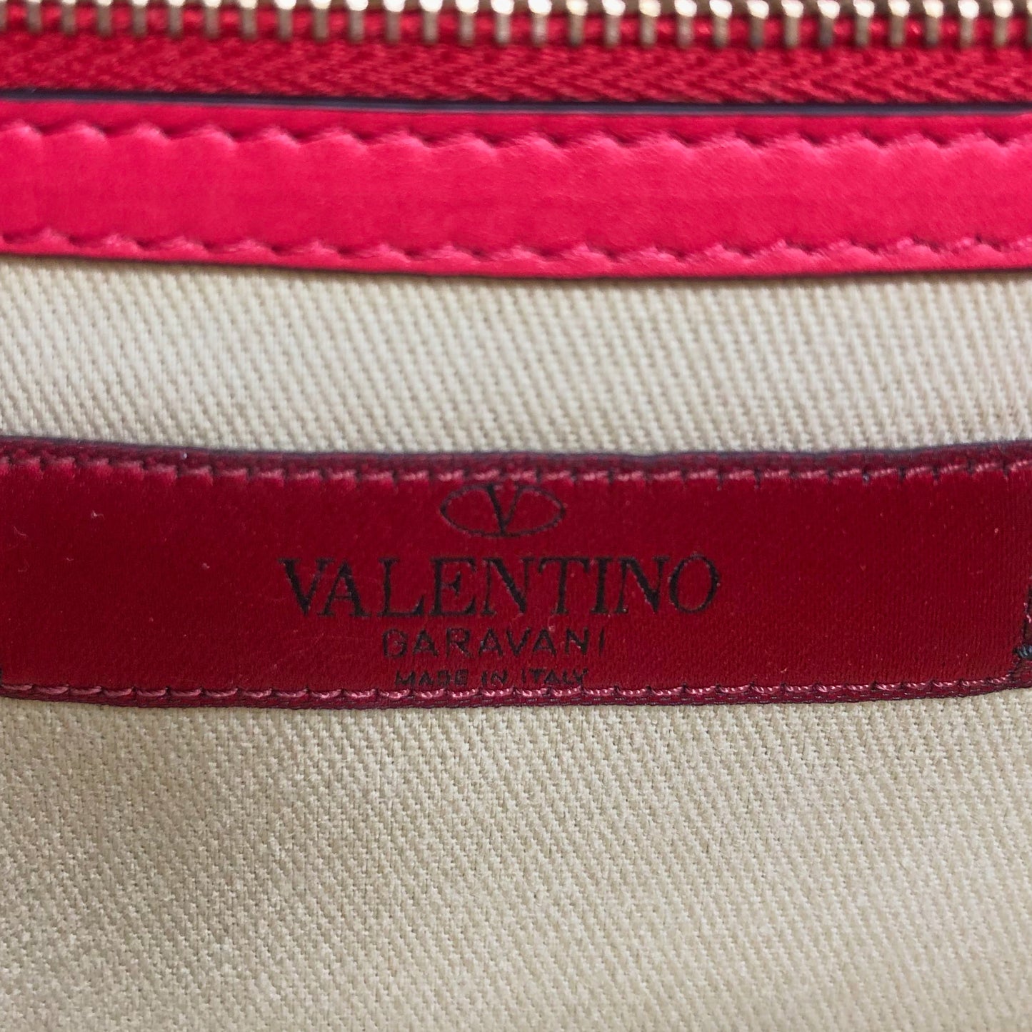 VALENTINO GARAVANI GLAM LOCK LEATHER CROSSBODY BAG RED