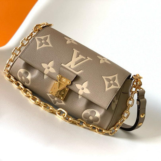 Louis Vuitton favorite 24 dove cream biocolor monogram empreinte leather