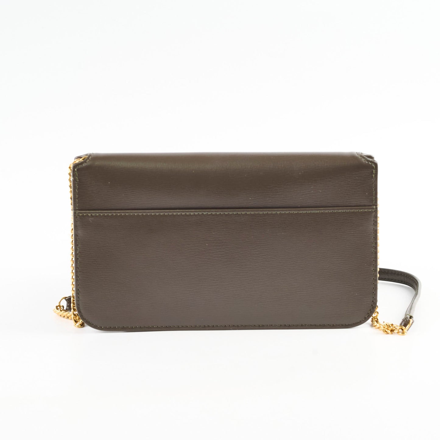 Saint Laurent Phone Case with Chain Olive