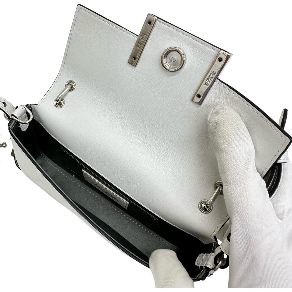Fendi Leather Phone Baguette Shoulder Bag