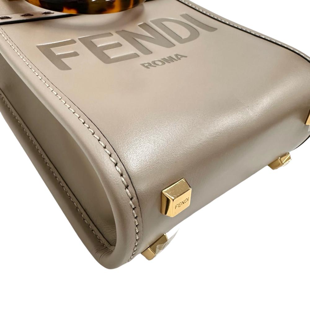 Fendi Sunshine Mini Shopper Leather Bag