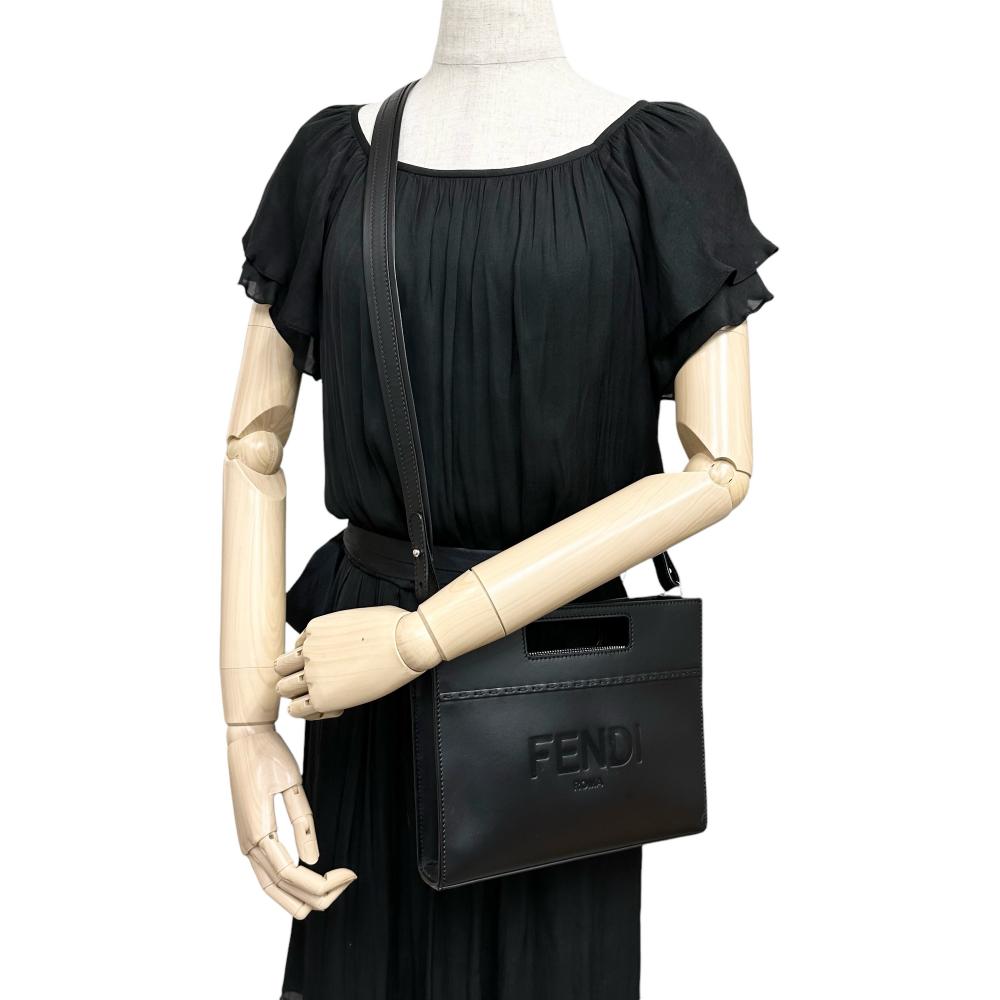 Fendi Leather Shopper Small Clutch Bag 7VA547