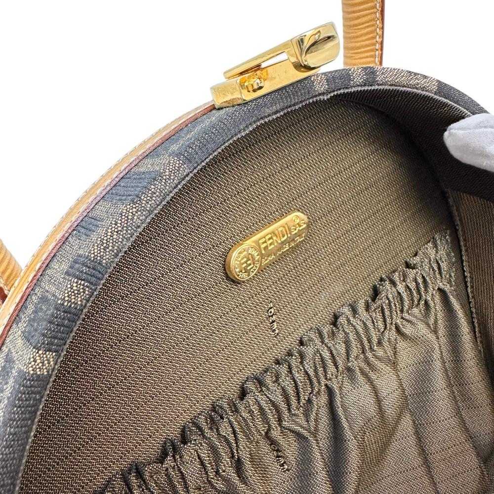 Fendi Canvas 2WAY Shoulder Handbag Beige