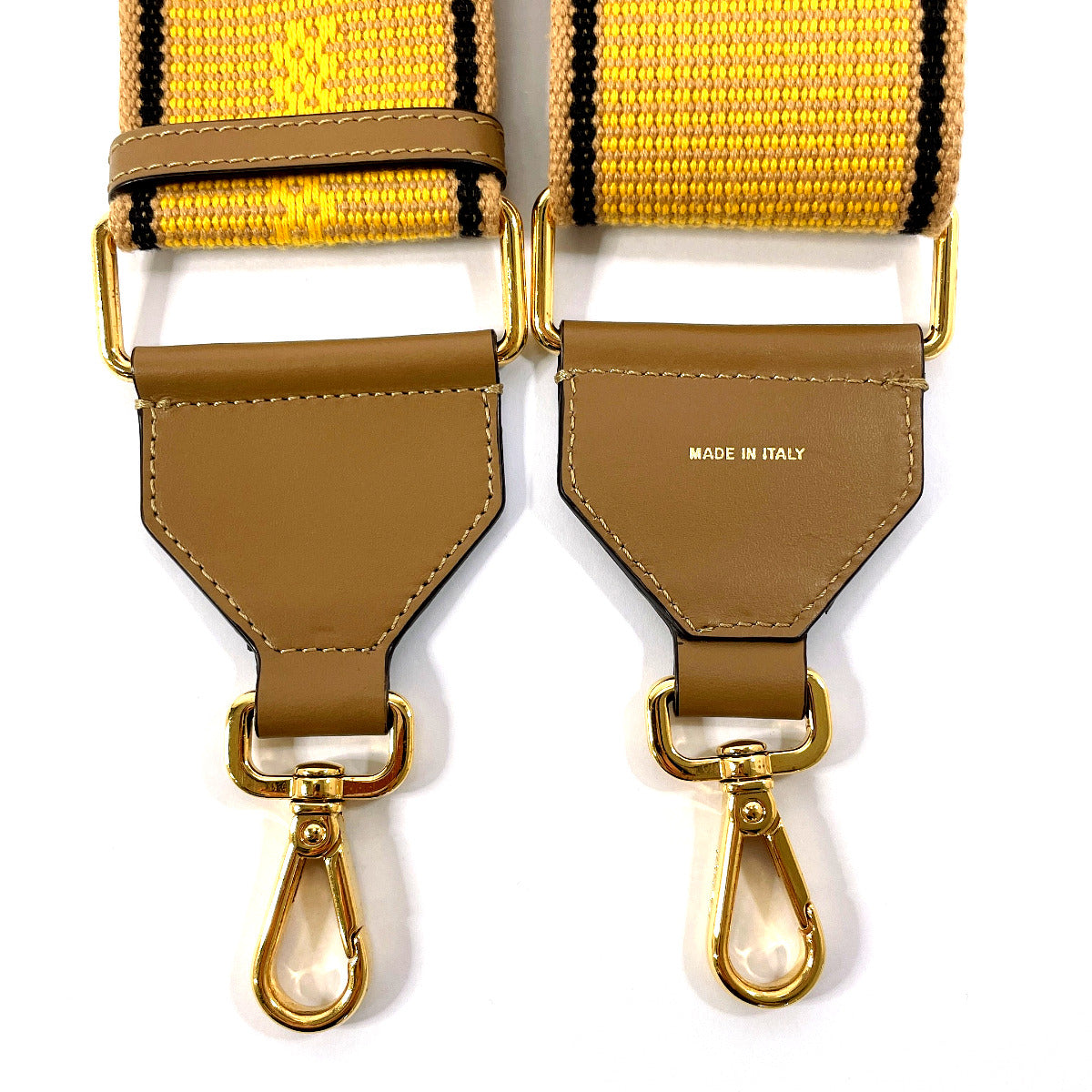 Fendi Canvas/Leather Strap You Yellow