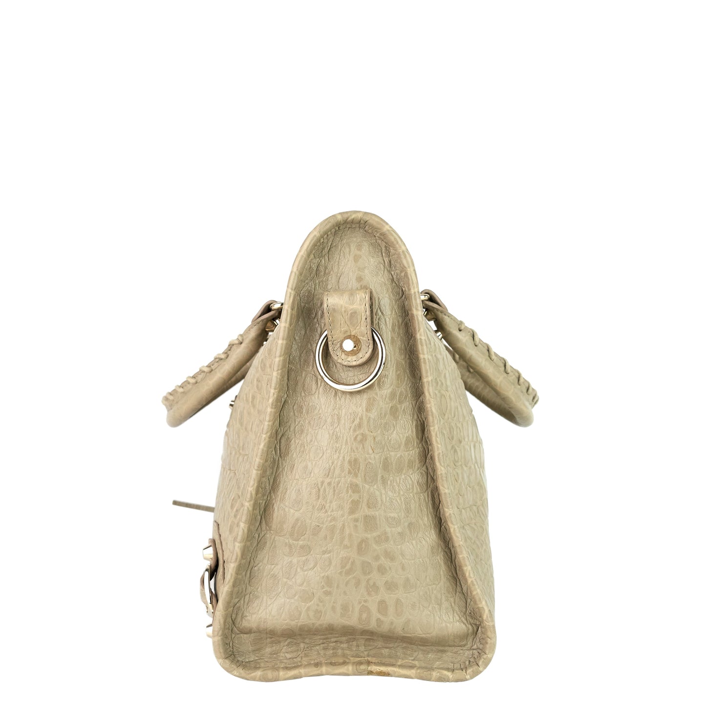 BALENCIAGA Classic City Croc-Embossed Agneau Leather Bag