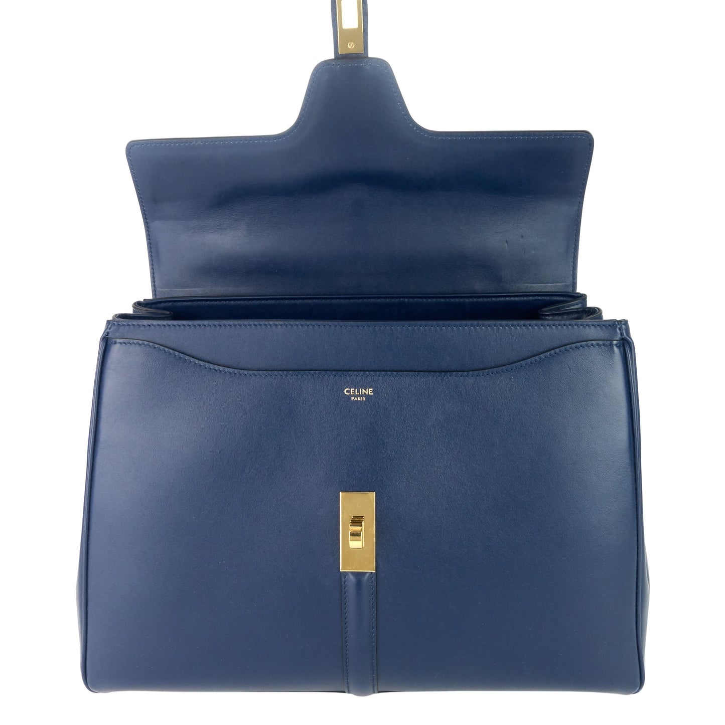 CELINE 16 Medium Top Handle Satinated Calfskin Bag