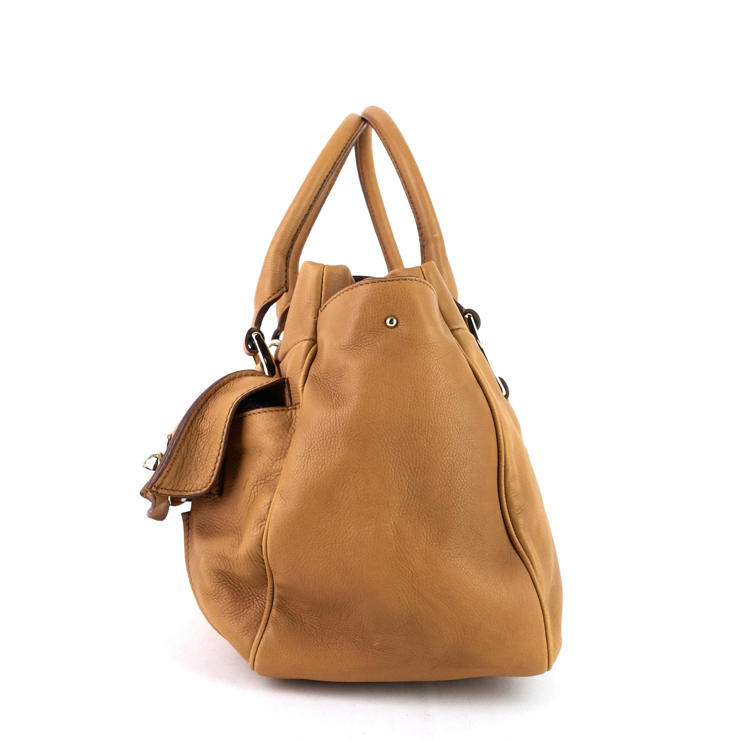 CELINE Ball Lock Leather Bag