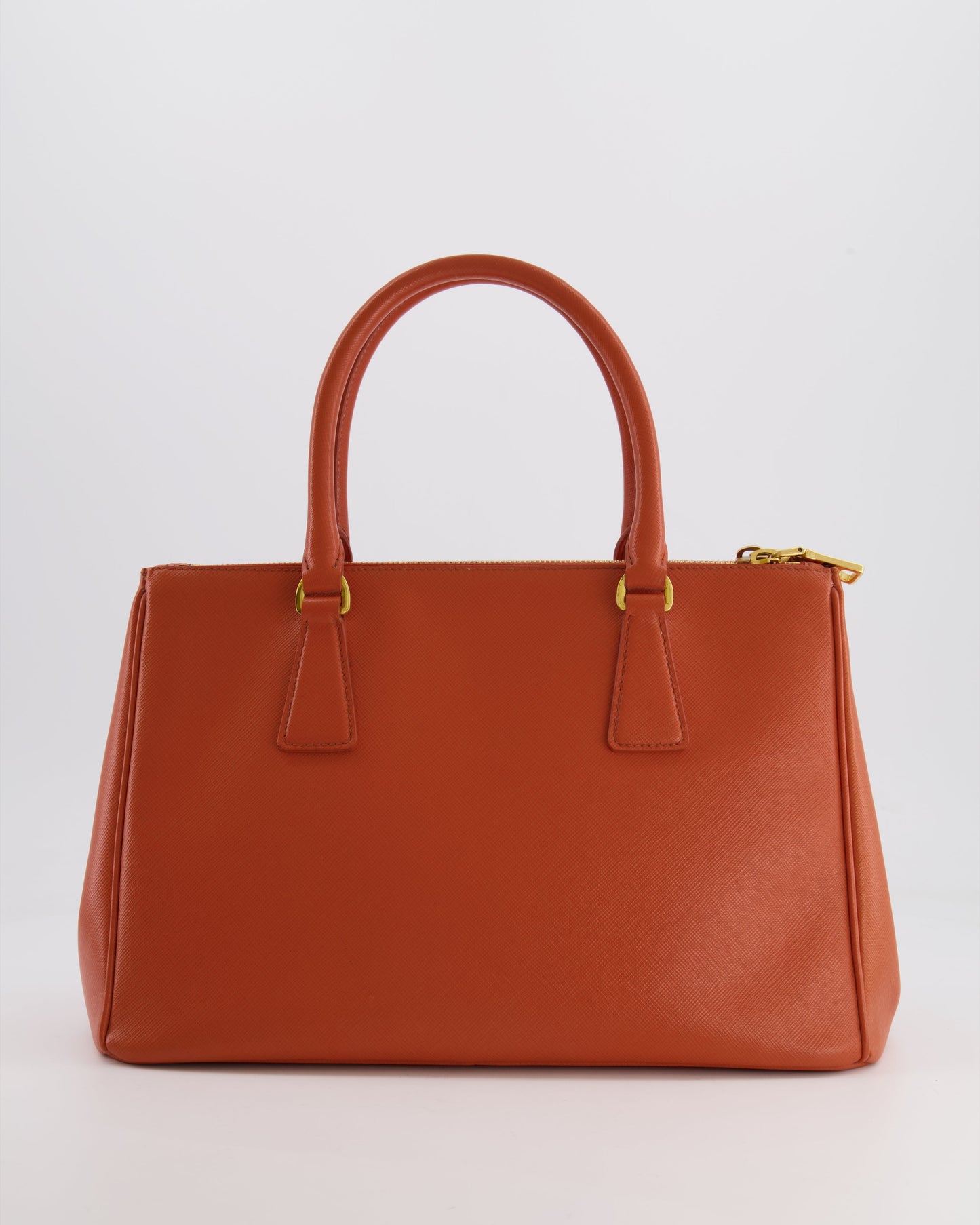 Prada Orange Galleria Bag in Saffiano Leather with Gold Hardware RRP £3,700