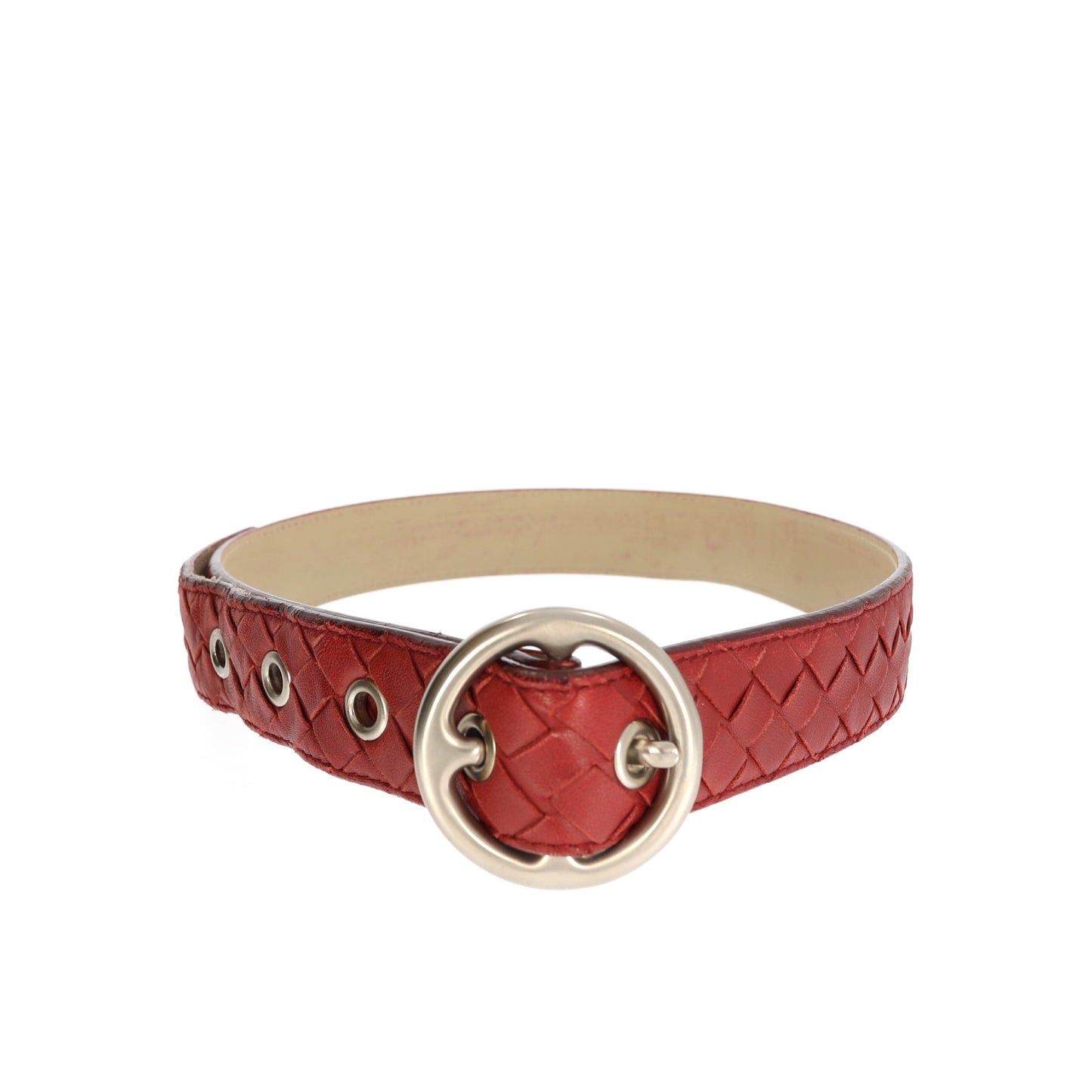 BOTTEGA VENETA Belt in Bordeaux Leather