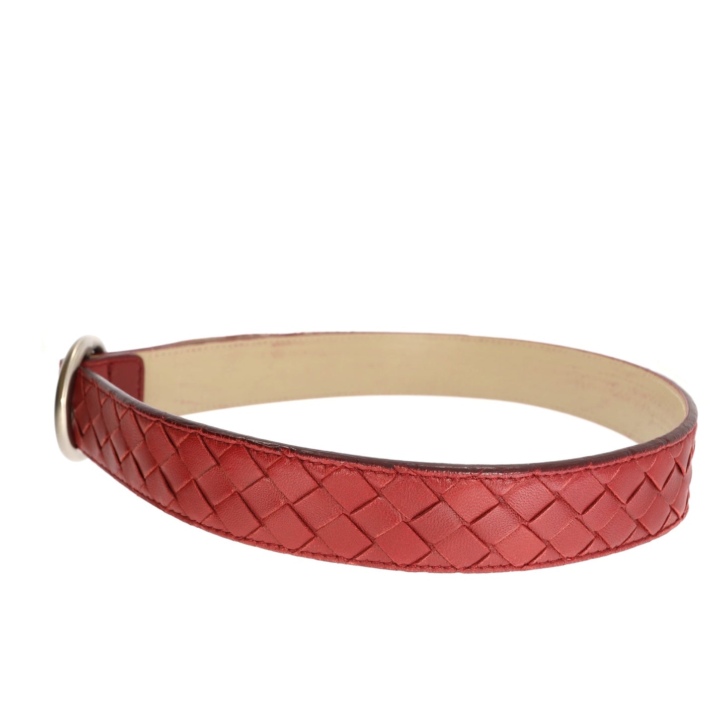 BOTTEGA VENETA Belt in Bordeaux Leather