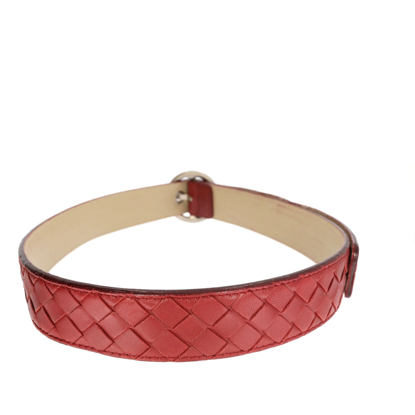 BOTTEGA VENETA Belt in Bordeaux Leather