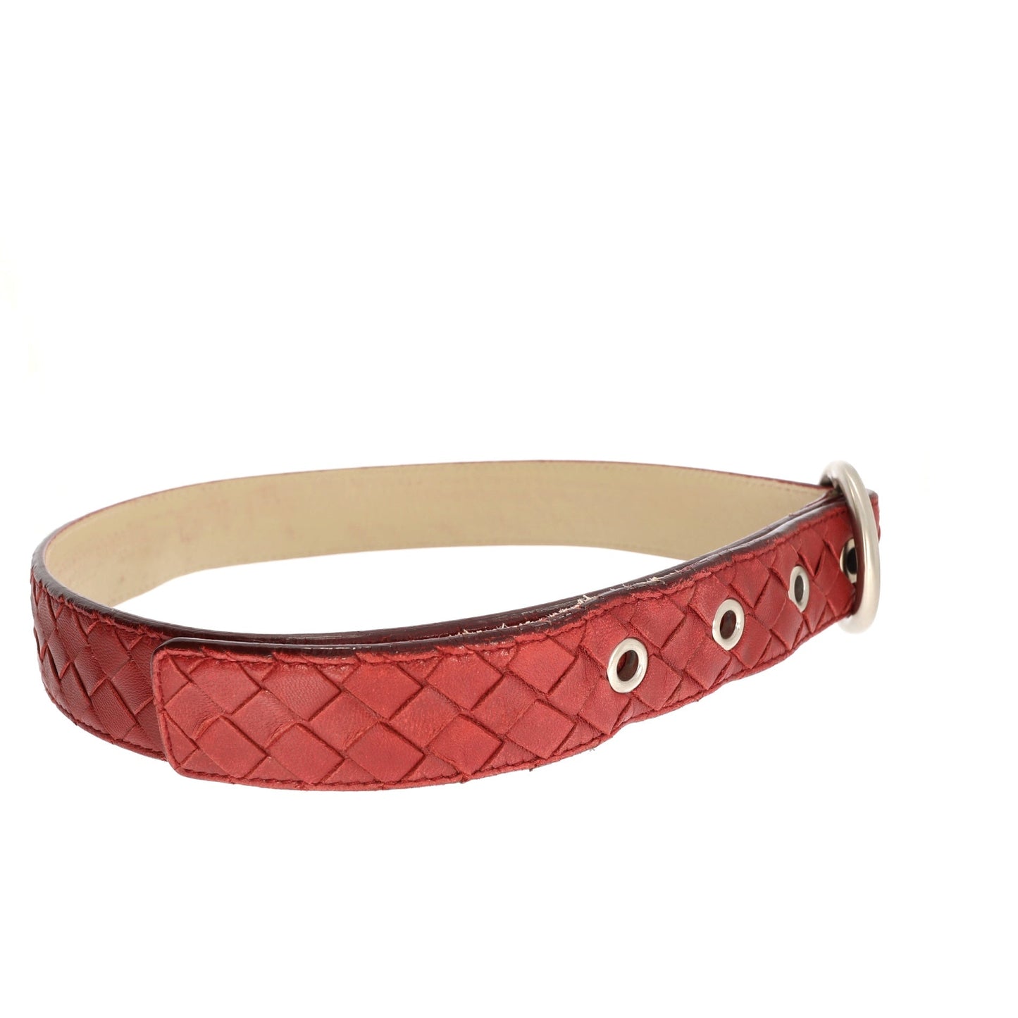 BOTTEGA VENETA Belt in Bordeaux Leather