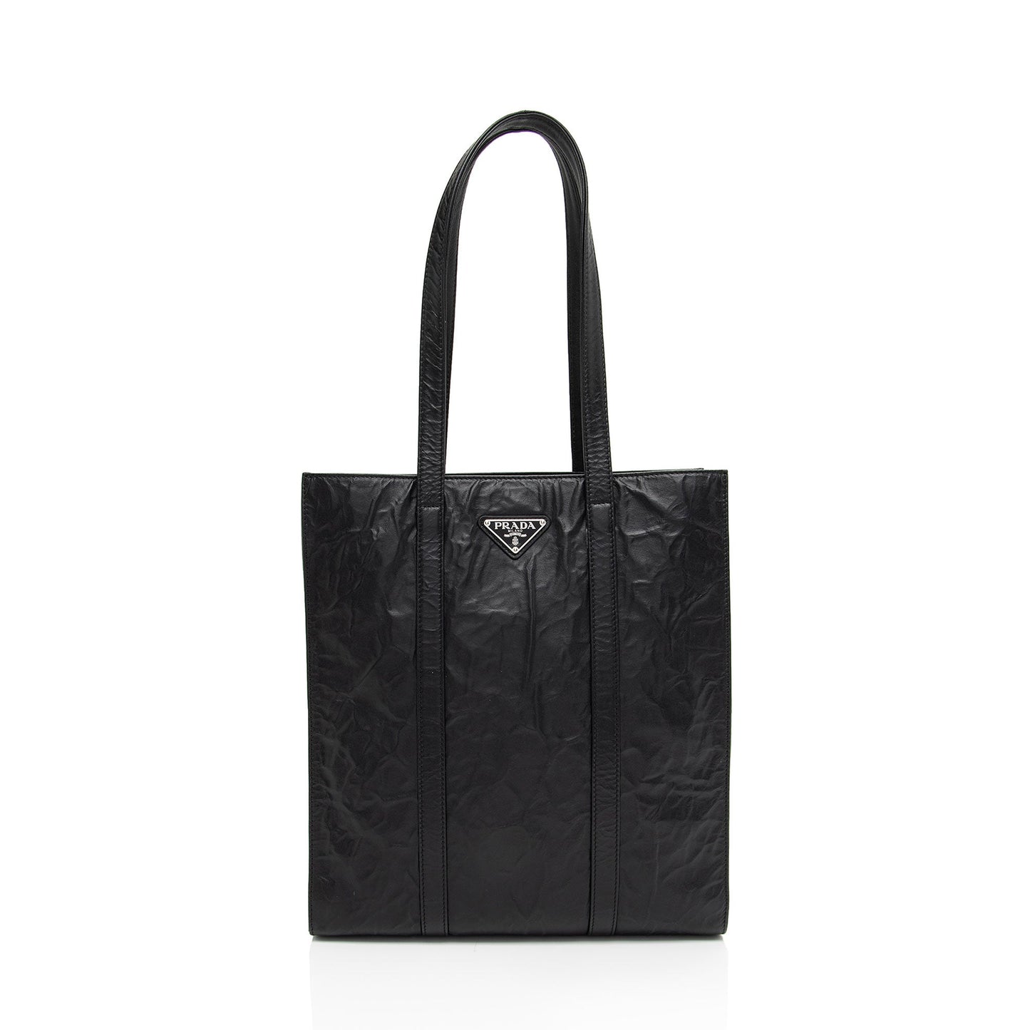 Prada Antique Nappa Leather Small Shopping Tote (SHF-NTTczZ)