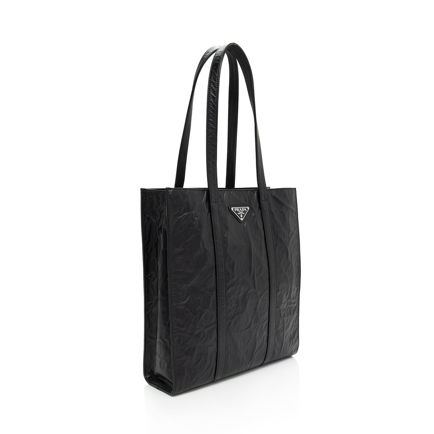 Prada Antique Nappa Leather Small Shopping Tote (SHF-NTTczZ)