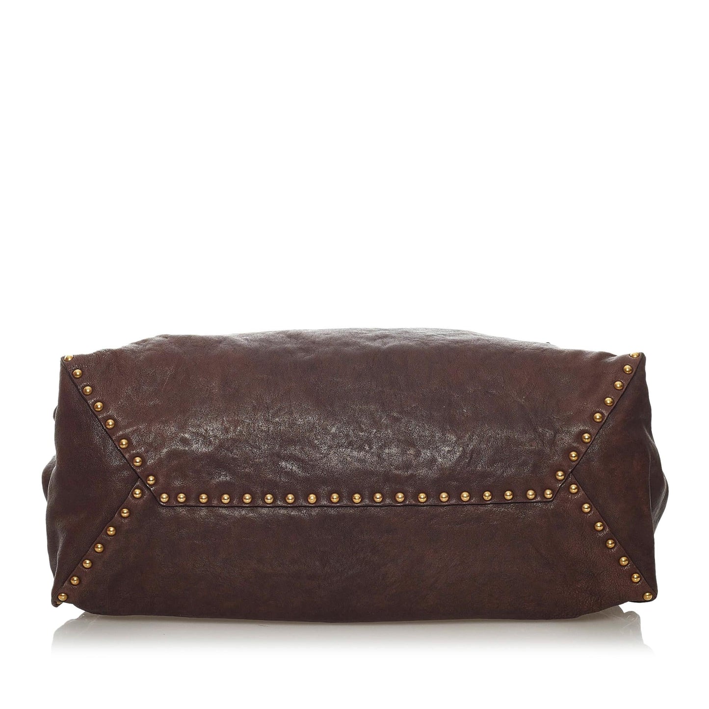 Prada Aviator Studded Leather Tote Bag (SHG-29206)