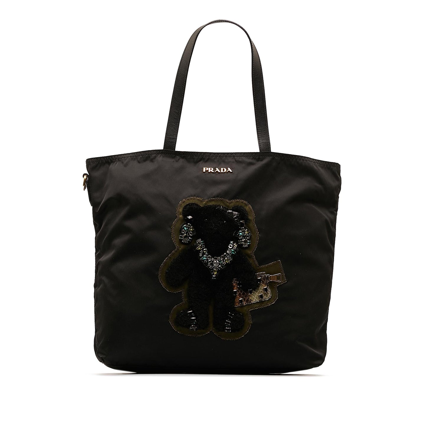 Prada Beijing Olympics Teddy Bear Tessuto Tote Bag (SHG-ITCLxp)