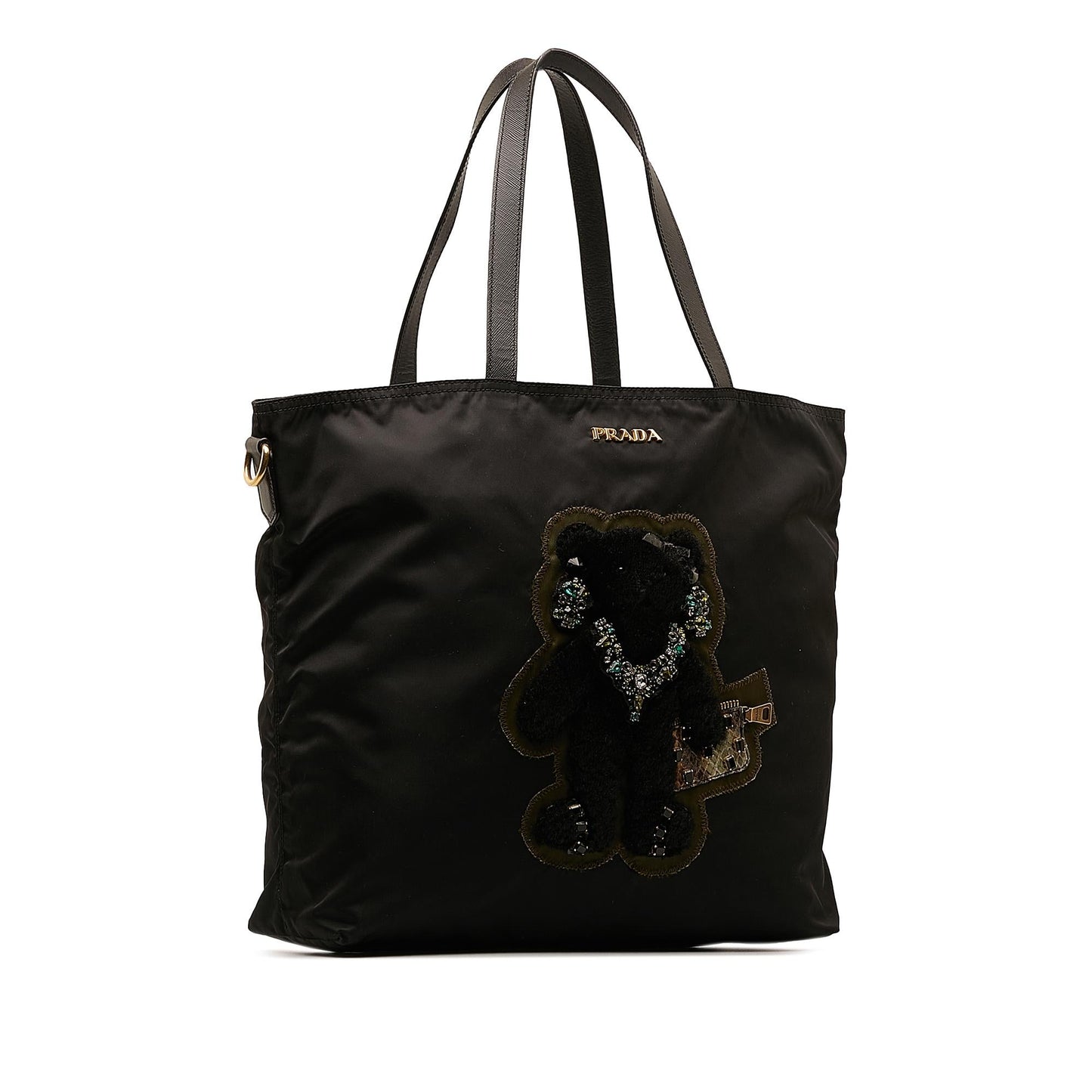 Prada Beijing Olympics Teddy Bear Tessuto Tote Bag (SHG-ITCLxp)