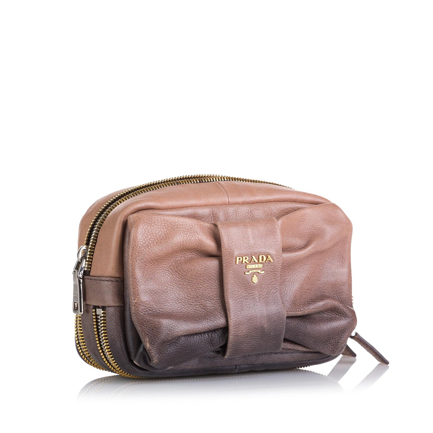 Prada Bow Leather Clutch (SHG-LZl6e5)