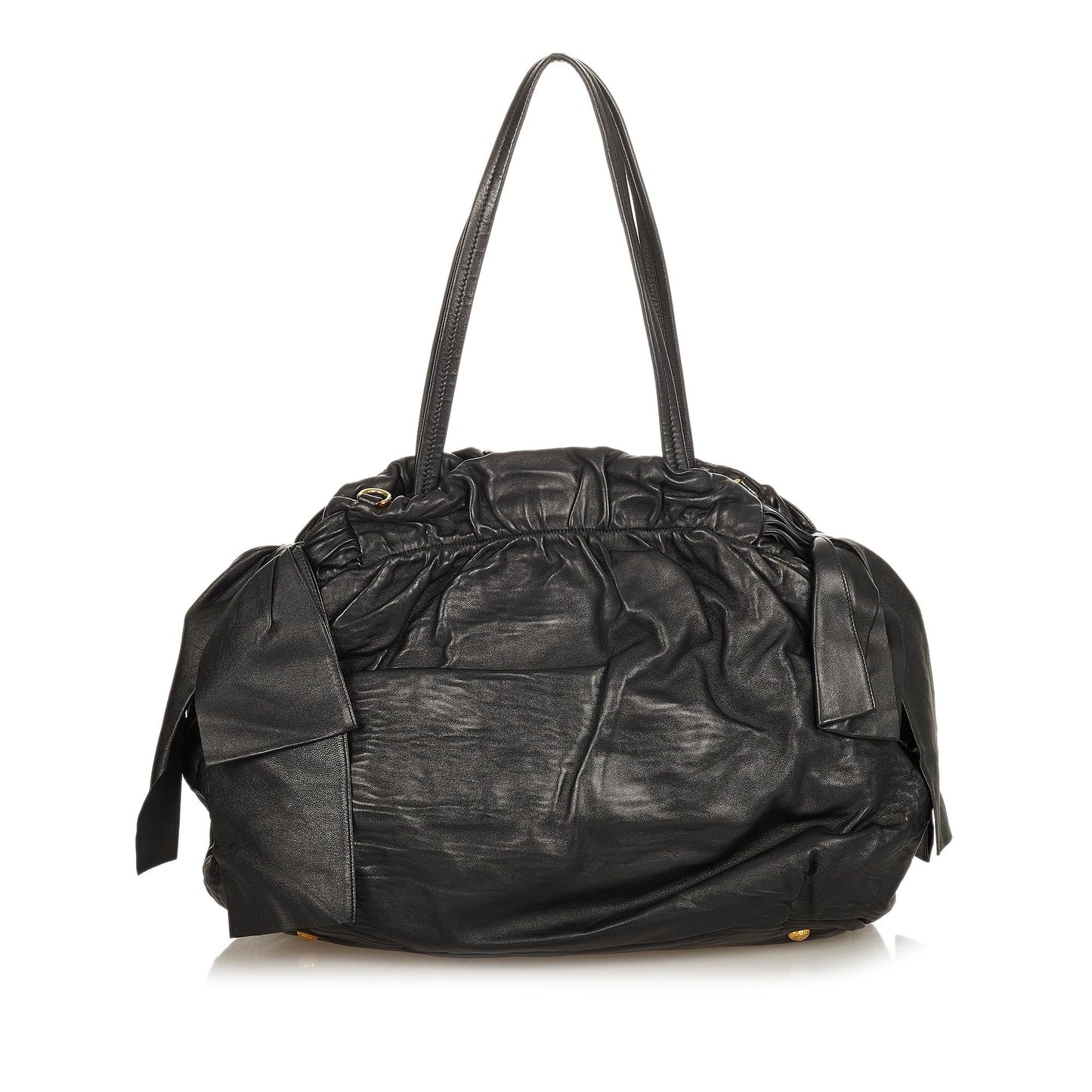 Prada Bow Leather Satchel (SHG-31911)