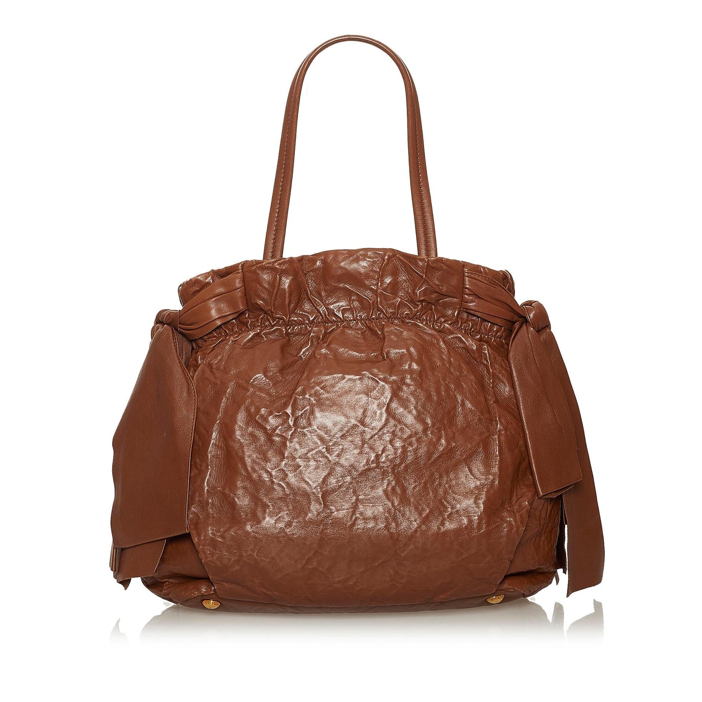 Prada Bow Nappa Leather Satchel (SHG-37318)