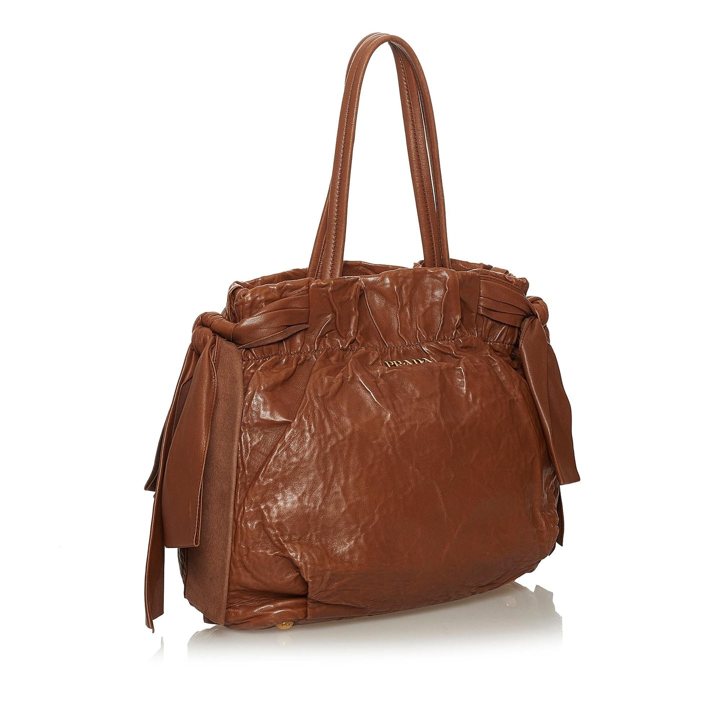Prada Bow Nappa Leather Satchel (SHG-37318)