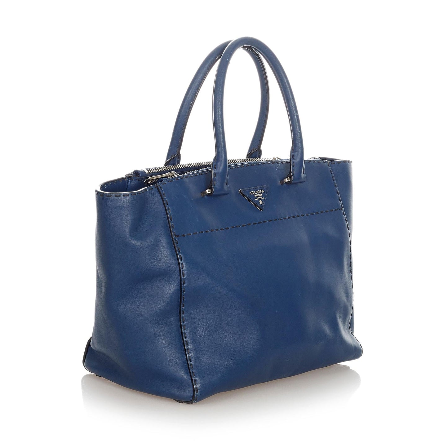 Prada Caflskin Stitched Tote Bag (SHG-31935)