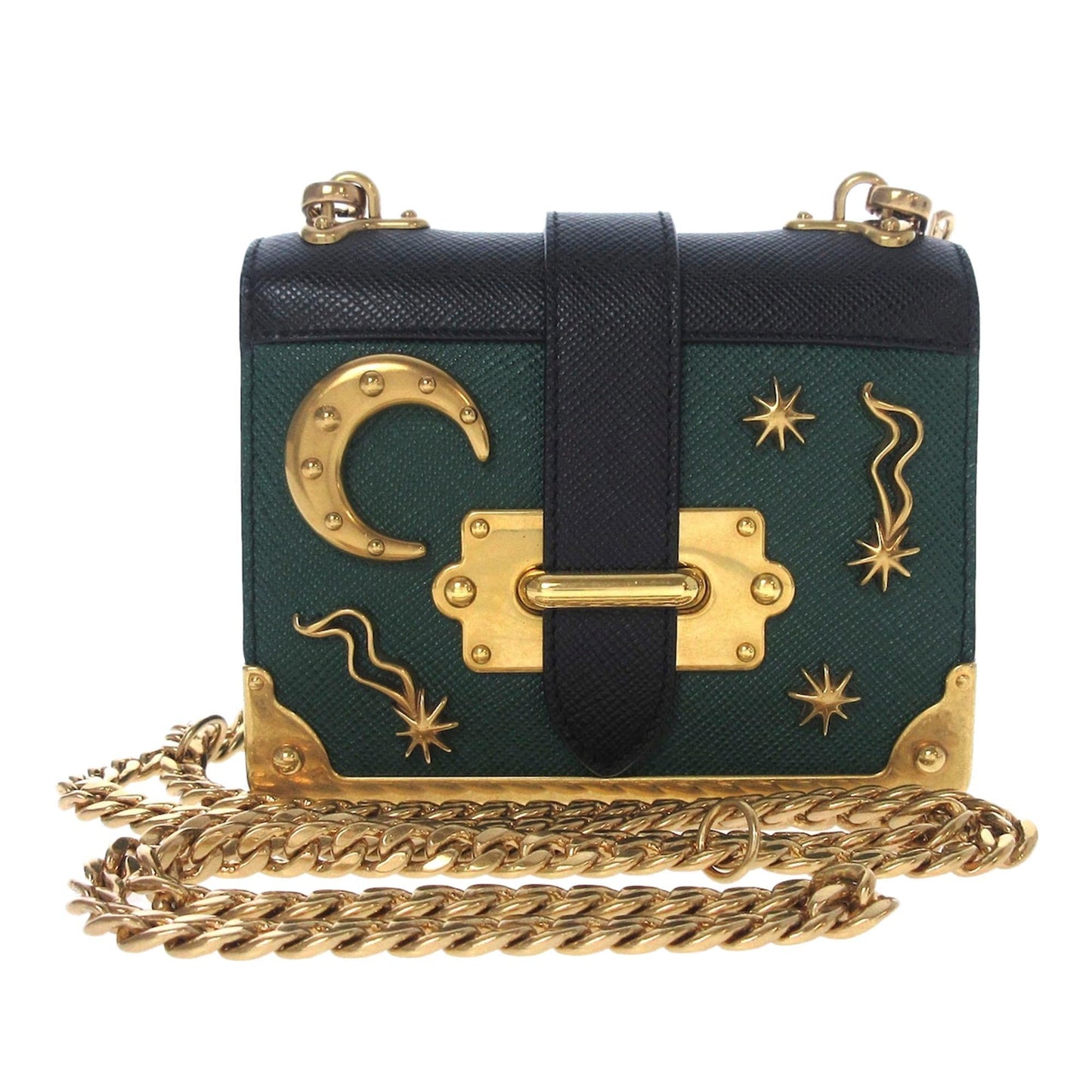 Prada Cahier Leather Crossbody Bag (SHG-32118)