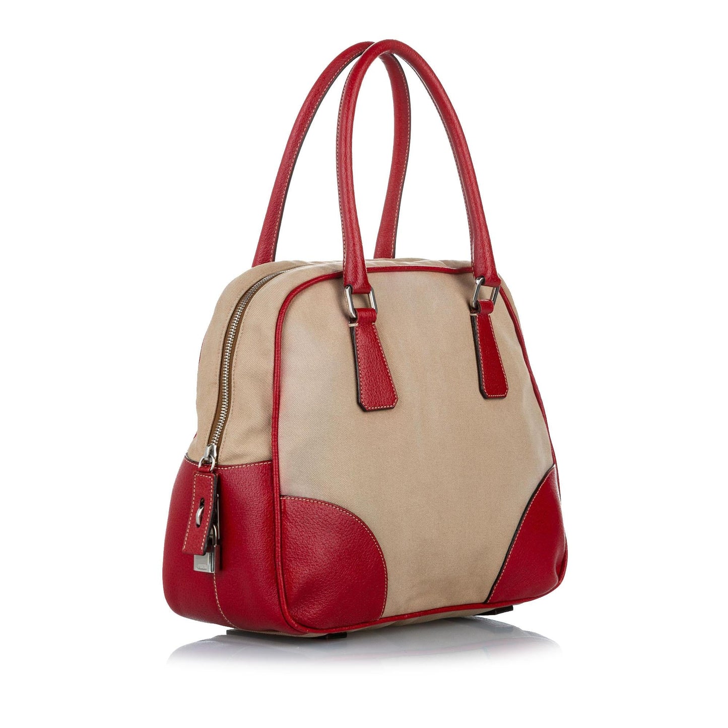 Prada Canapa Bauletto Canvas Handbag (SHG-32509)