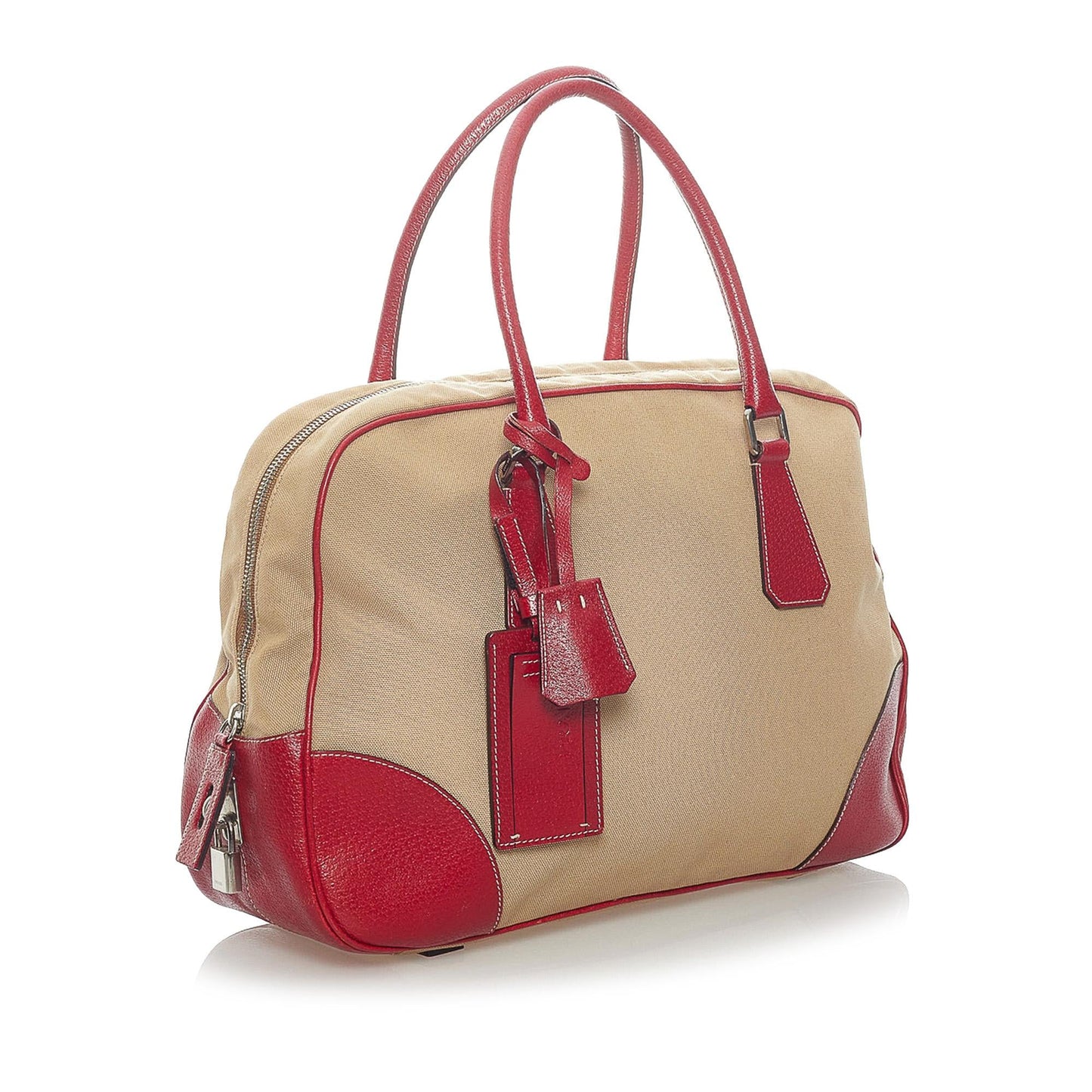 Prada Canapa Bauletto Canvas Tote Bag (SHG-33400)