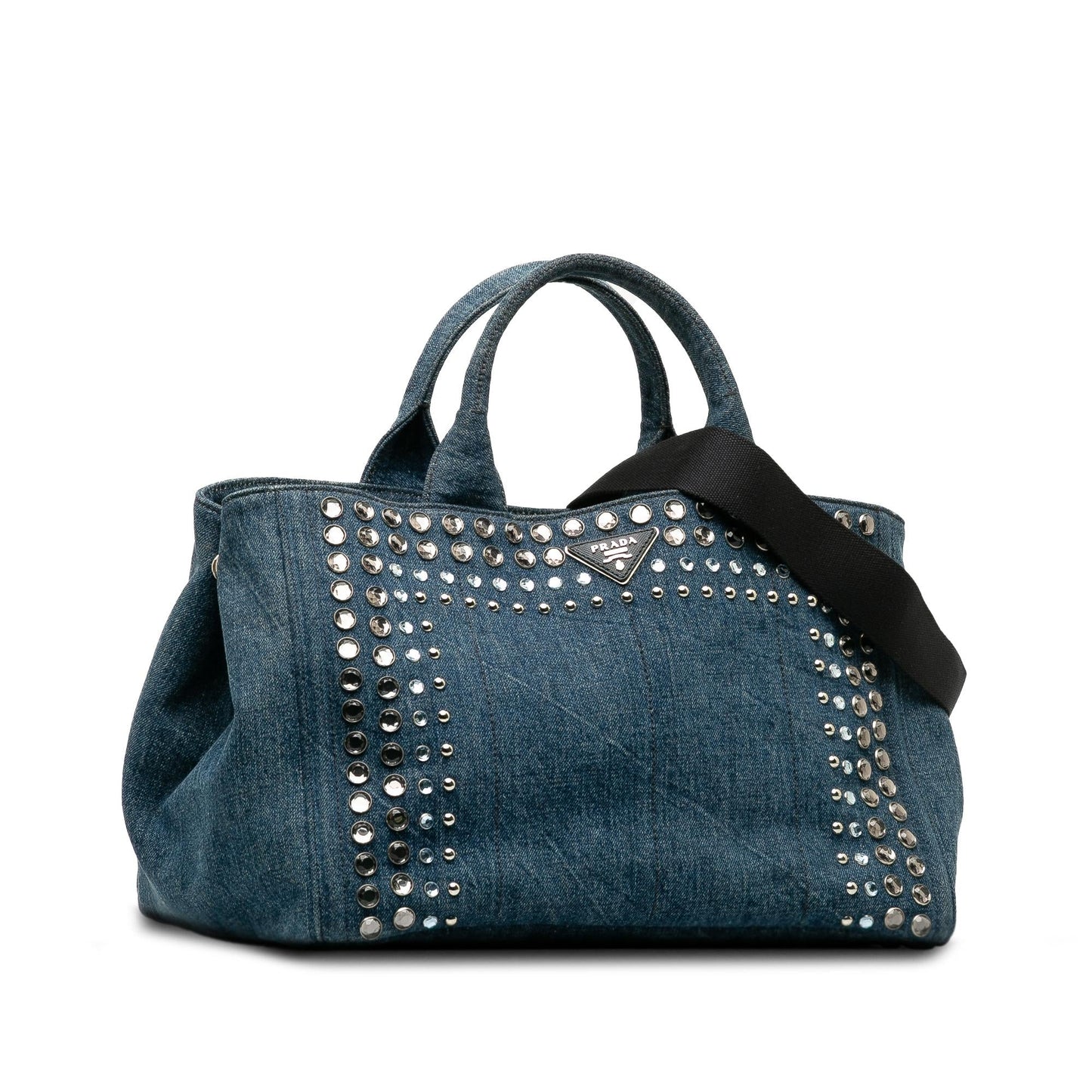 Prada Canapa Denim Bijoux Satchel (SHG-PUZrFO)