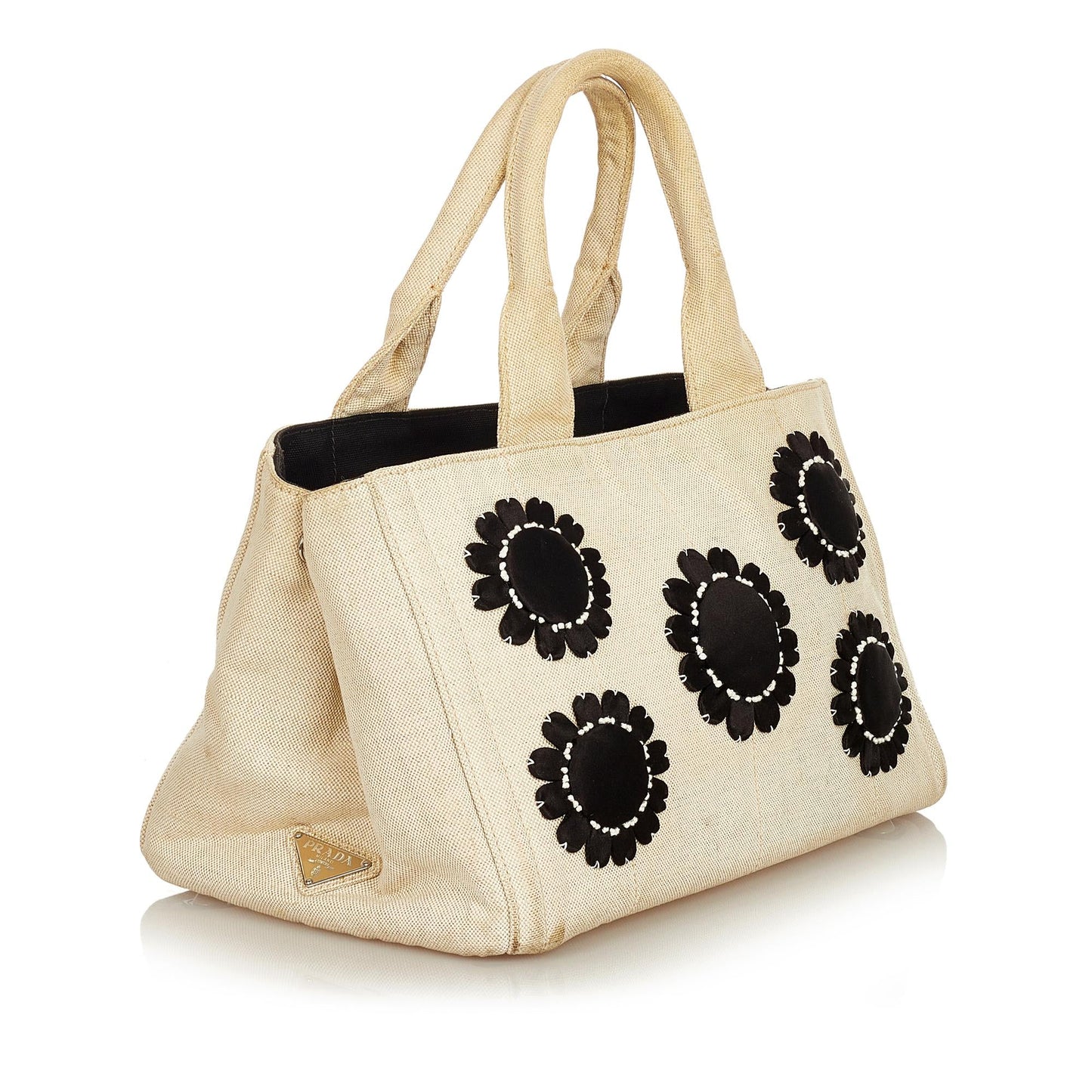 Prada Canapa Floral Handbag (SHG-26525)