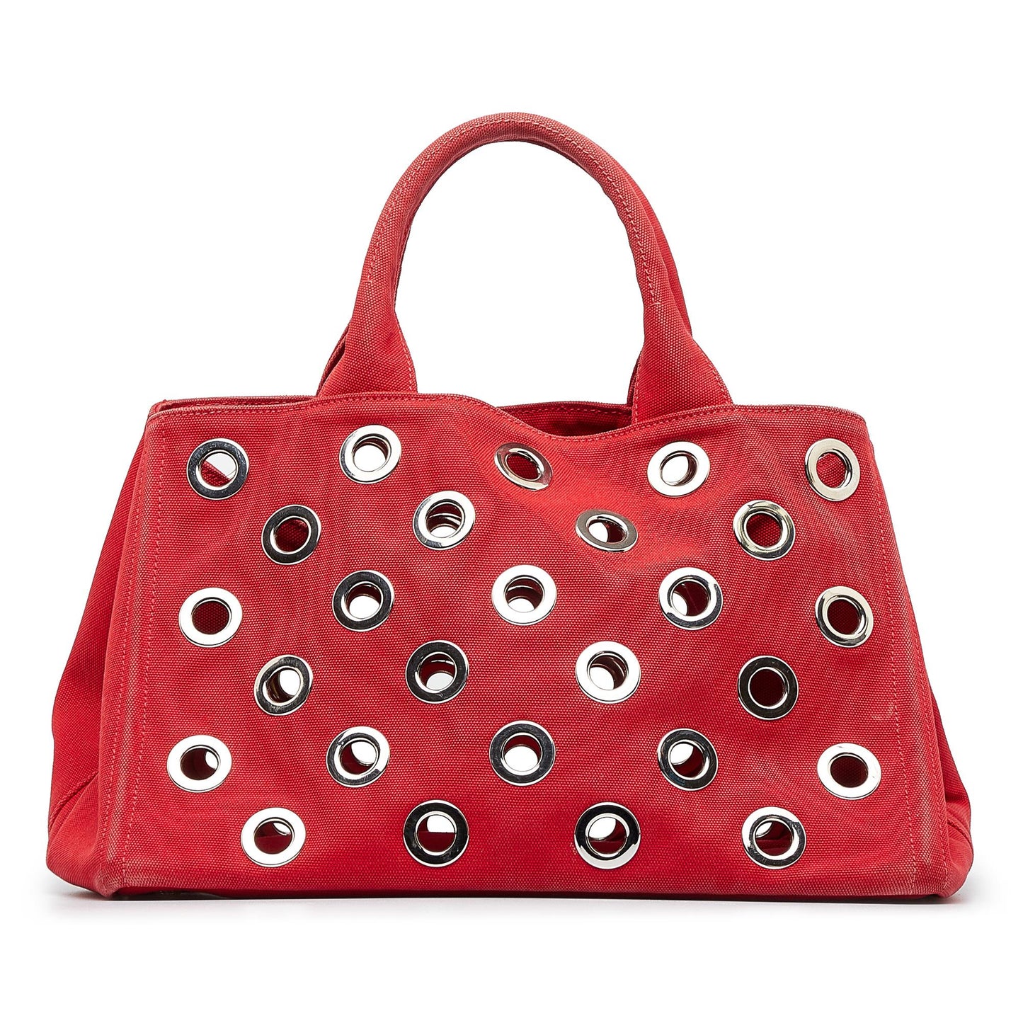 Prada Canapa Grommet Satchel (SHG-Z2PRKC)