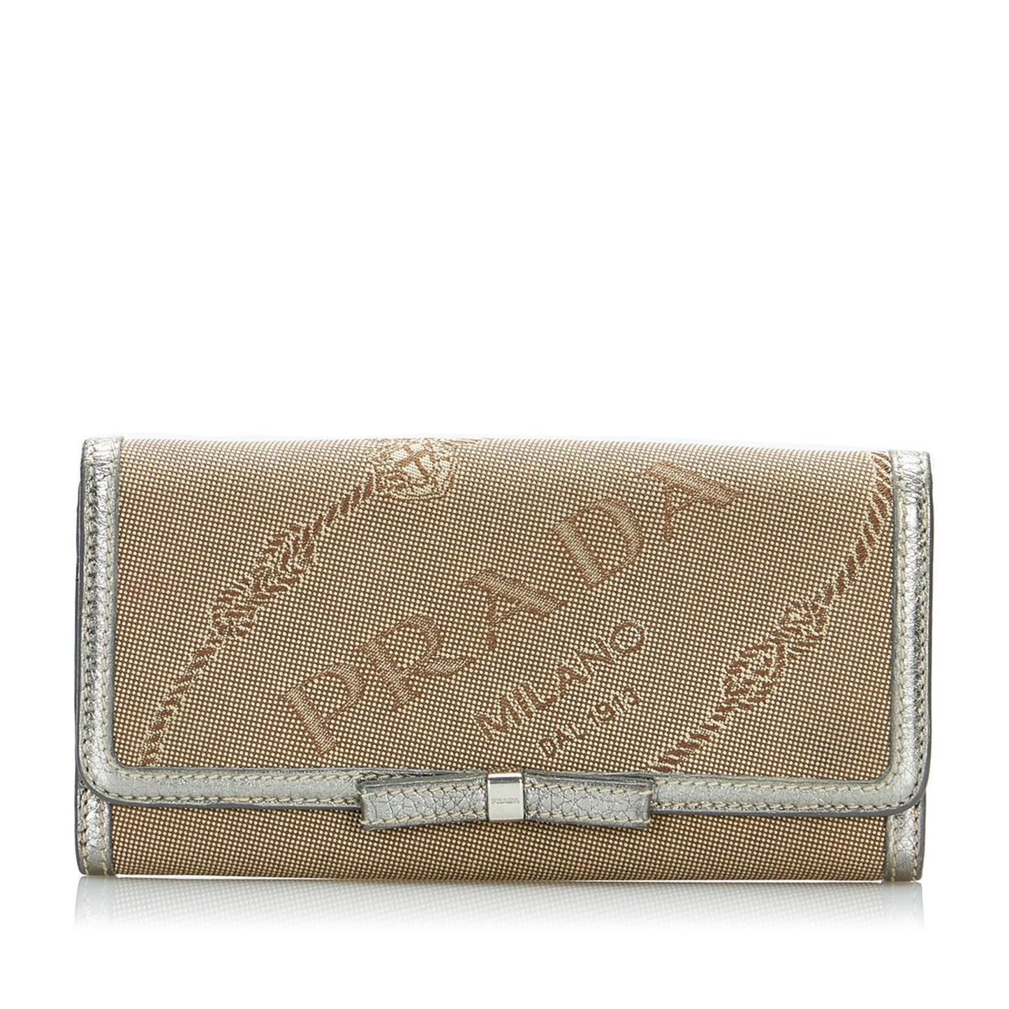 Prada Canapa Logo Bifold Long Wallet (SHG-XhEnCv)