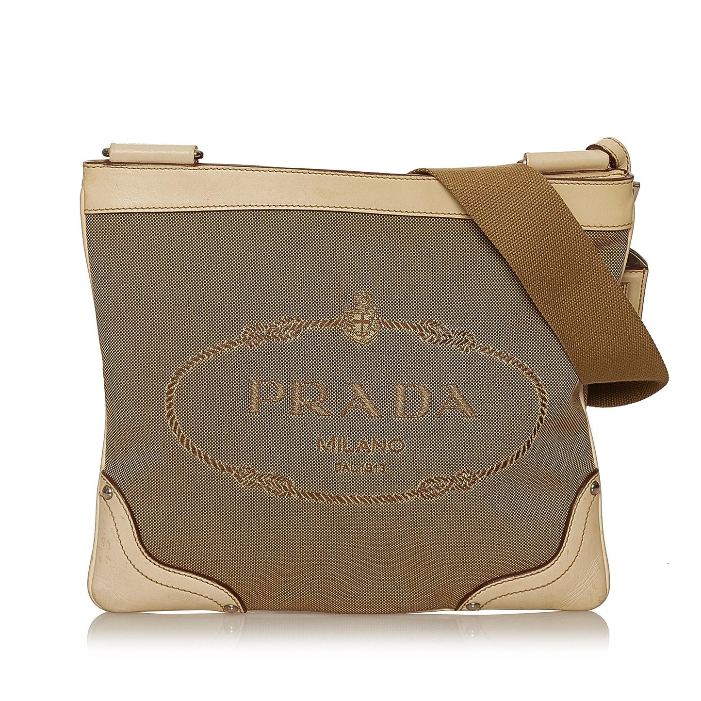 Prada Canapa Logo Canvas Crossbody Bag (SHG-29482)