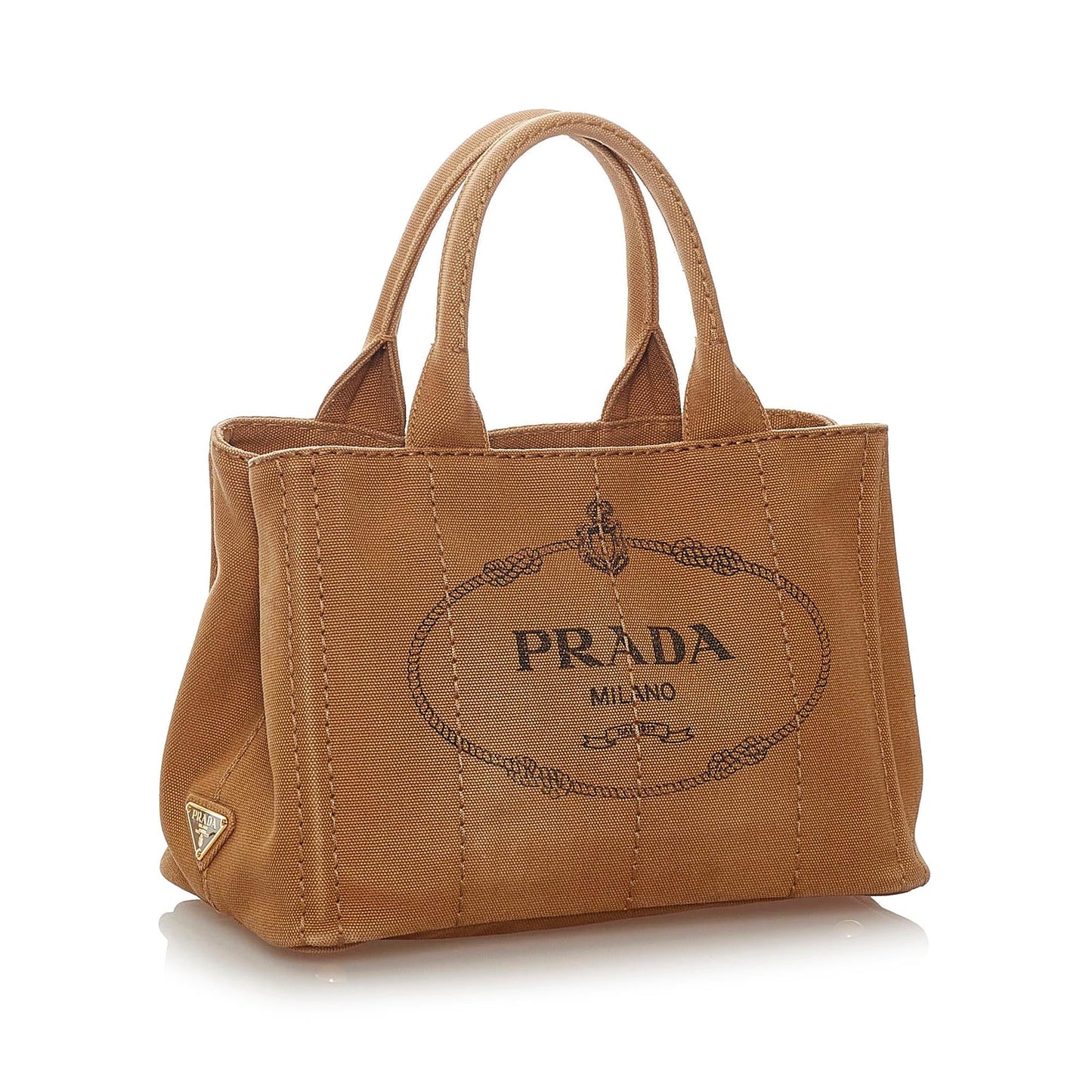 Prada Canapa Logo Canvas Satchel (SHG-27731)