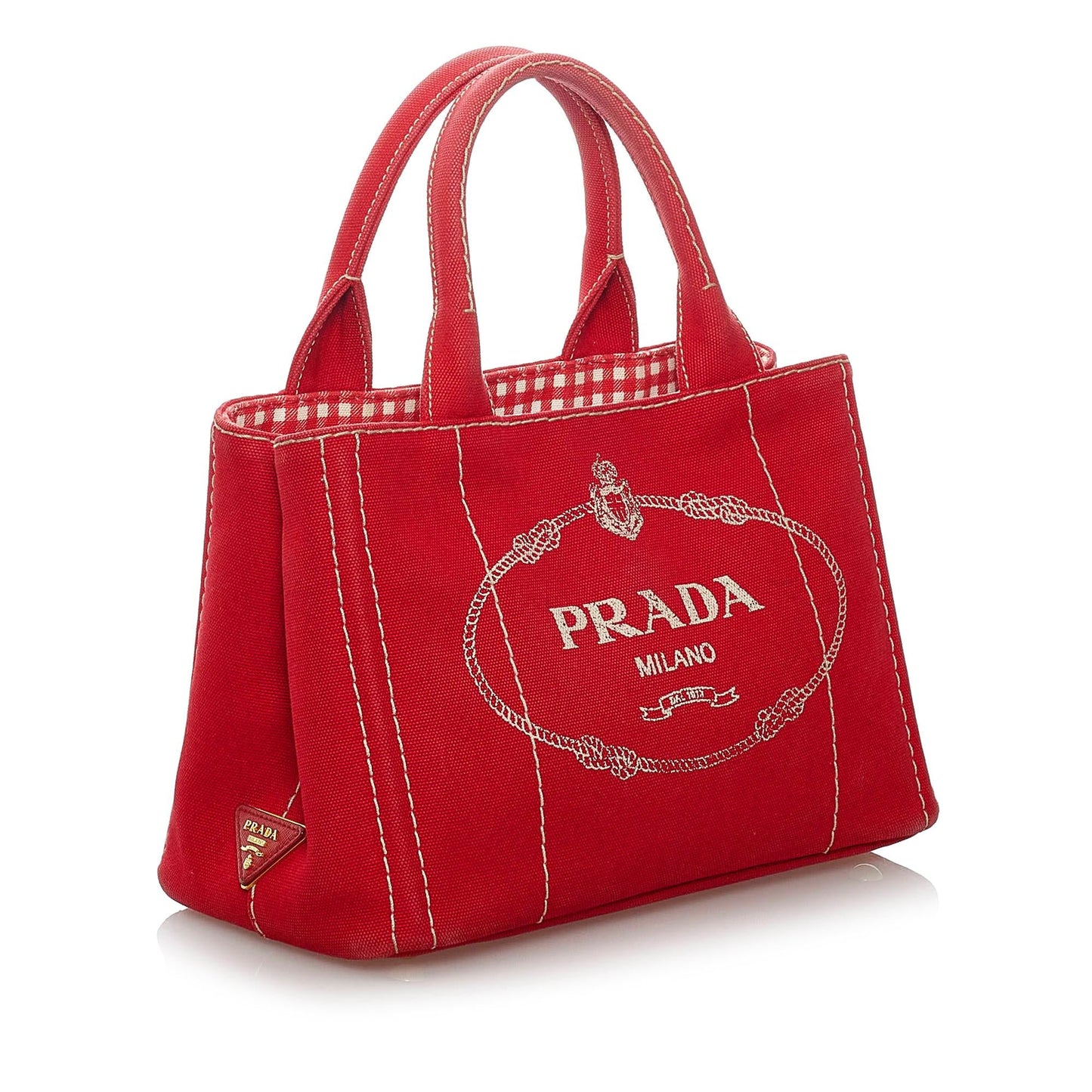 Prada Canapa Logo Canvas Satchel (SHG-29627)