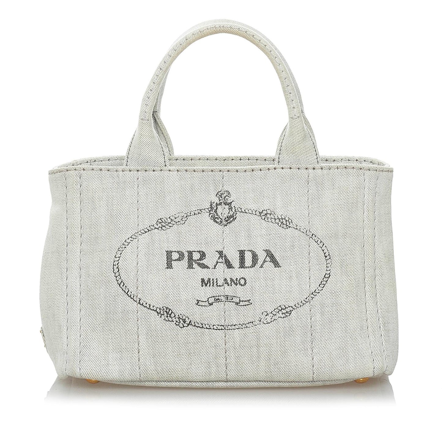 Prada Canapa Logo Canvas Satchel (SHG-29742)