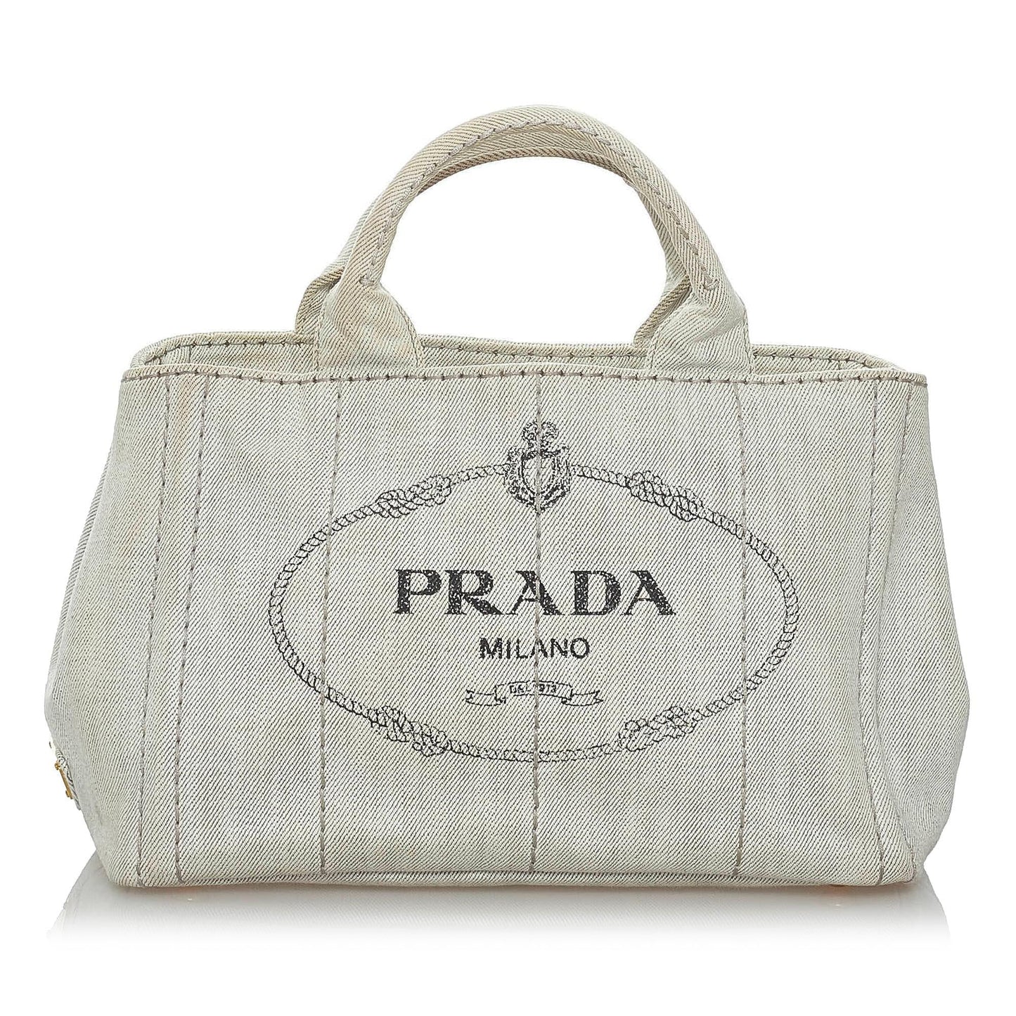 Prada Canapa Logo Canvas Satchel (SHG-29803)