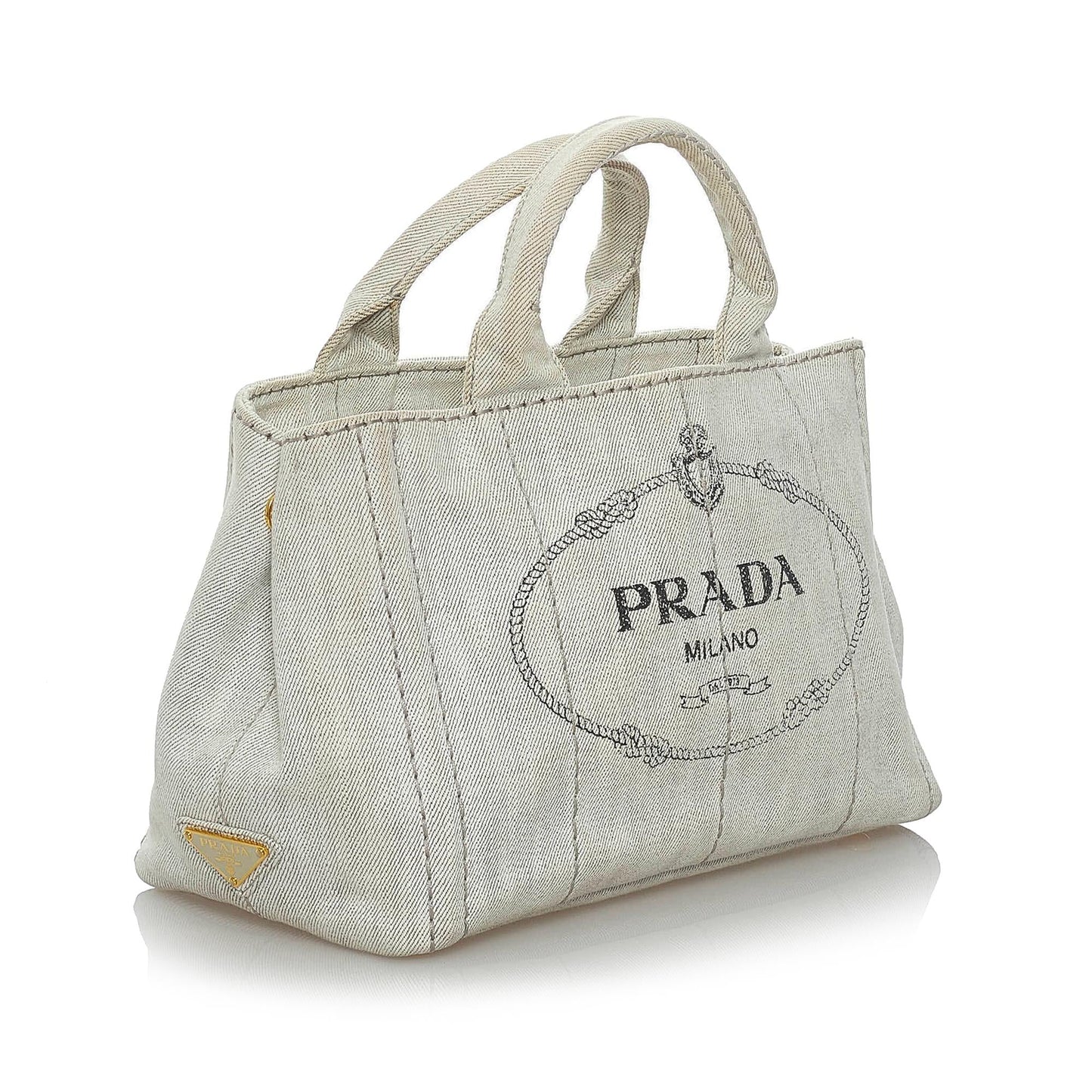 Prada Canapa Logo Canvas Satchel (SHG-29803)