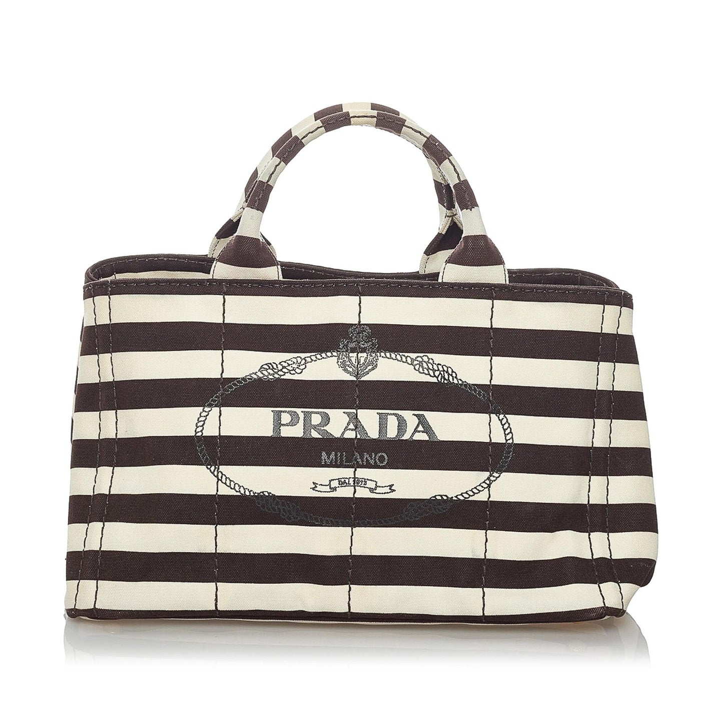 Prada Canapa Logo Canvas Satchel (SHG-30286)