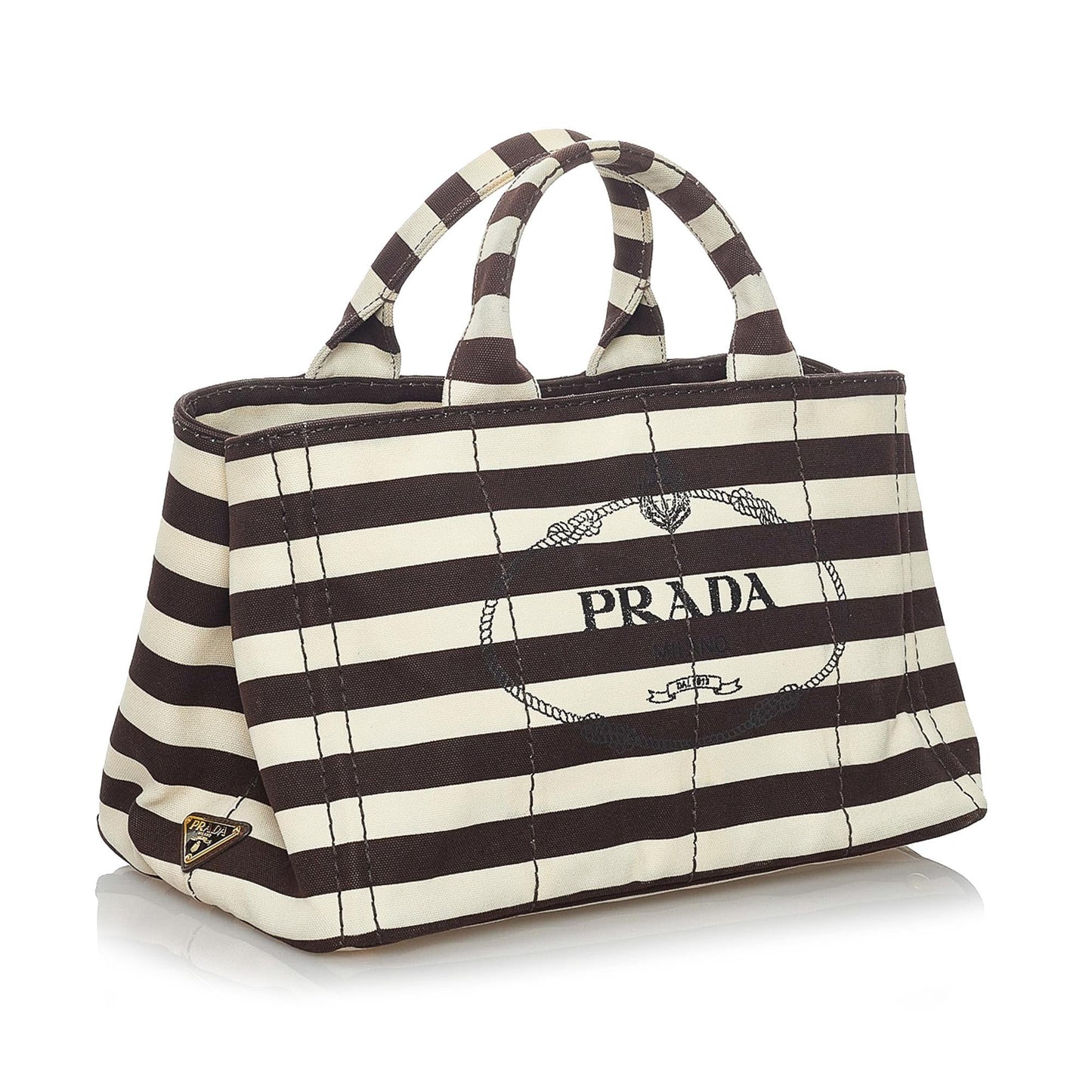 Prada Canapa Logo Canvas Satchel (SHG-30286)