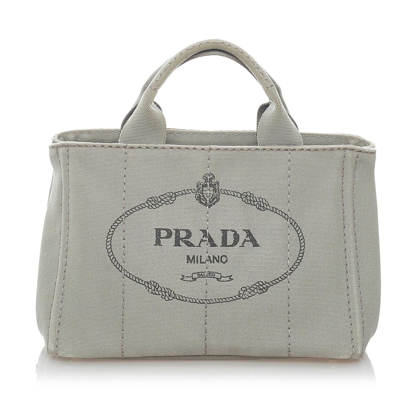 Prada Canapa Logo Canvas Satchel (SHG-30961)