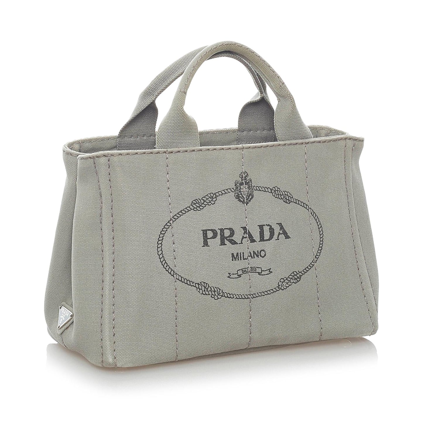 Prada Canapa Logo Canvas Satchel (SHG-30961)
