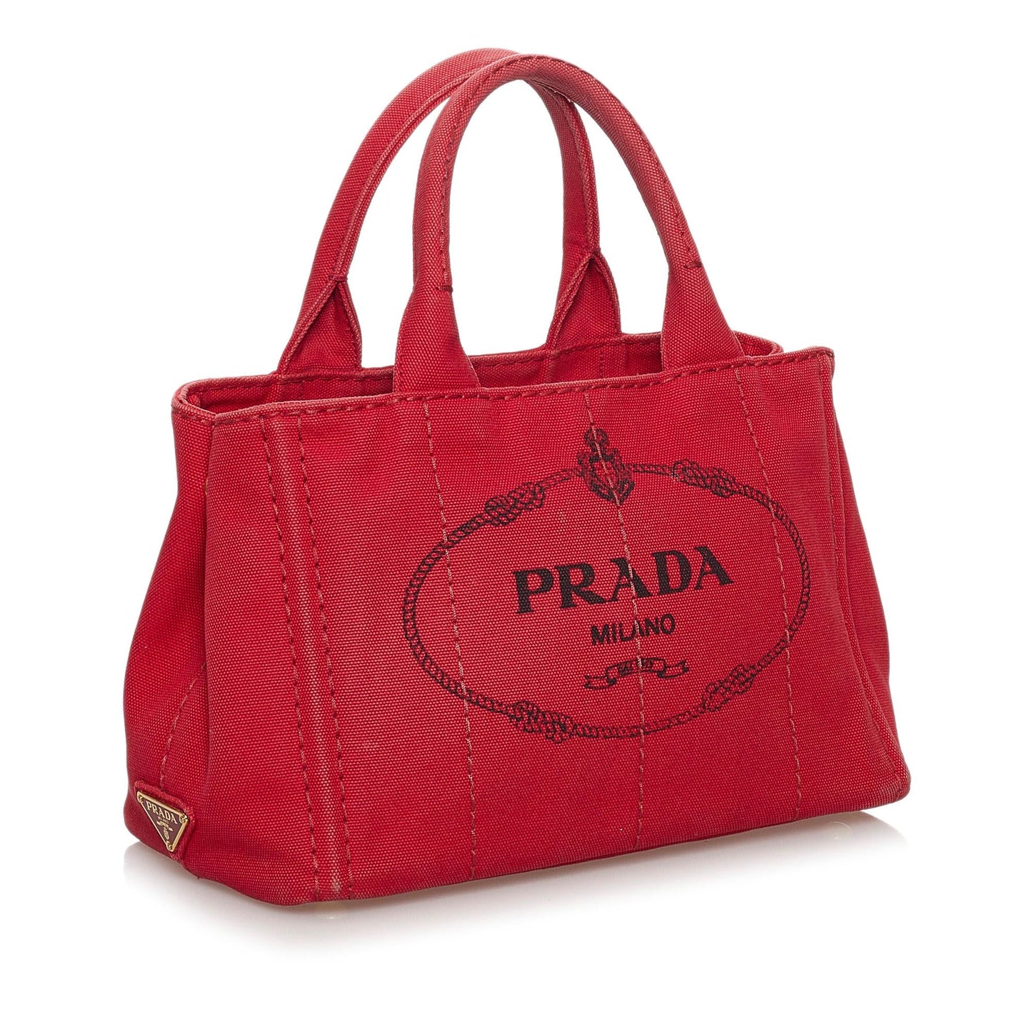 Prada Canapa Logo Canvas Satchel (SHG-31097)