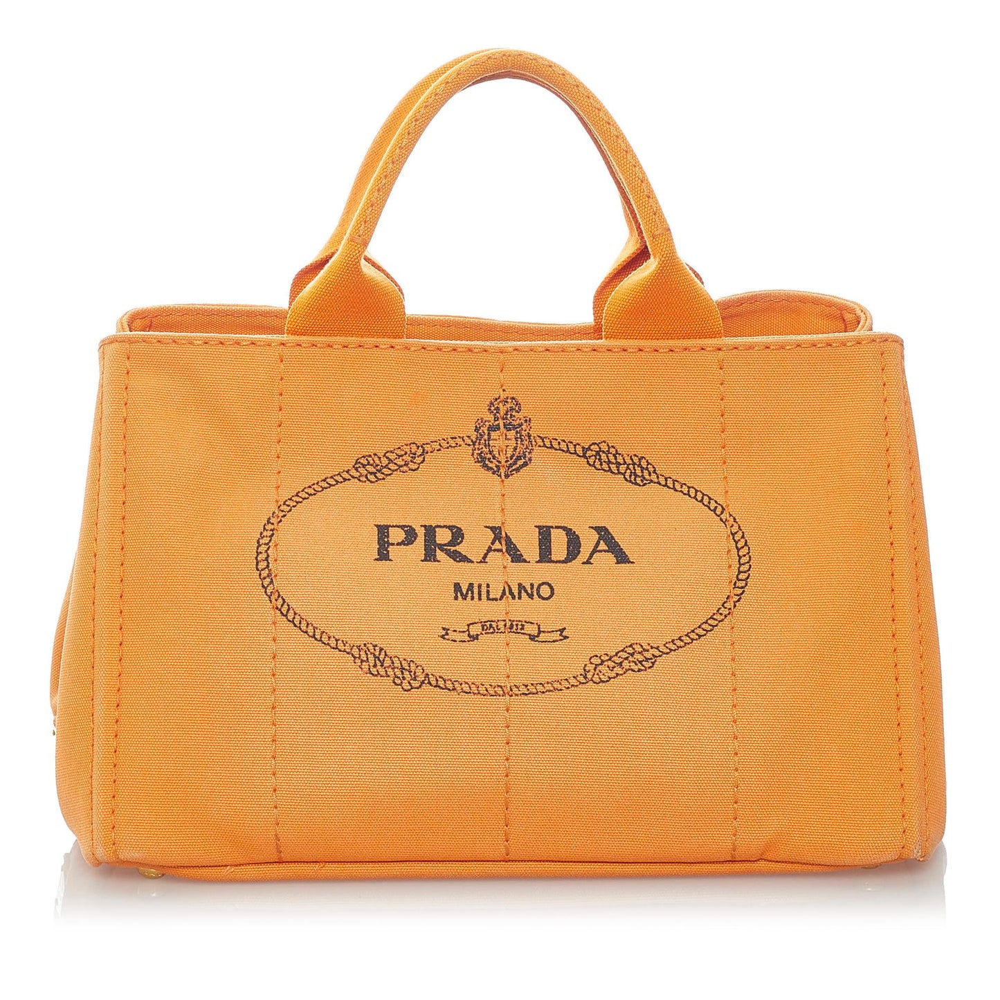 Prada Canapa Logo Canvas Satchel (SHG-31200)