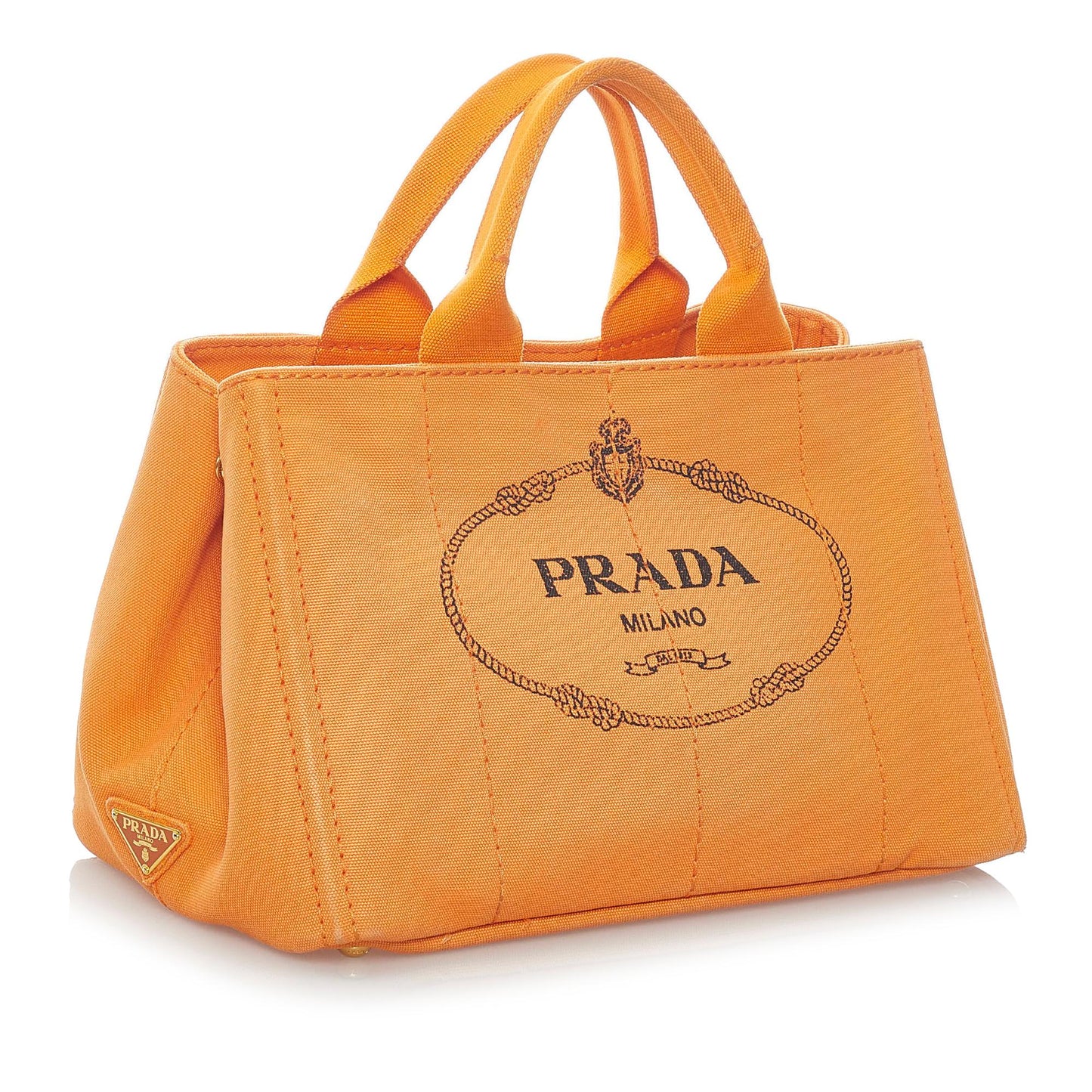 Prada Canapa Logo Canvas Satchel (SHG-31200)