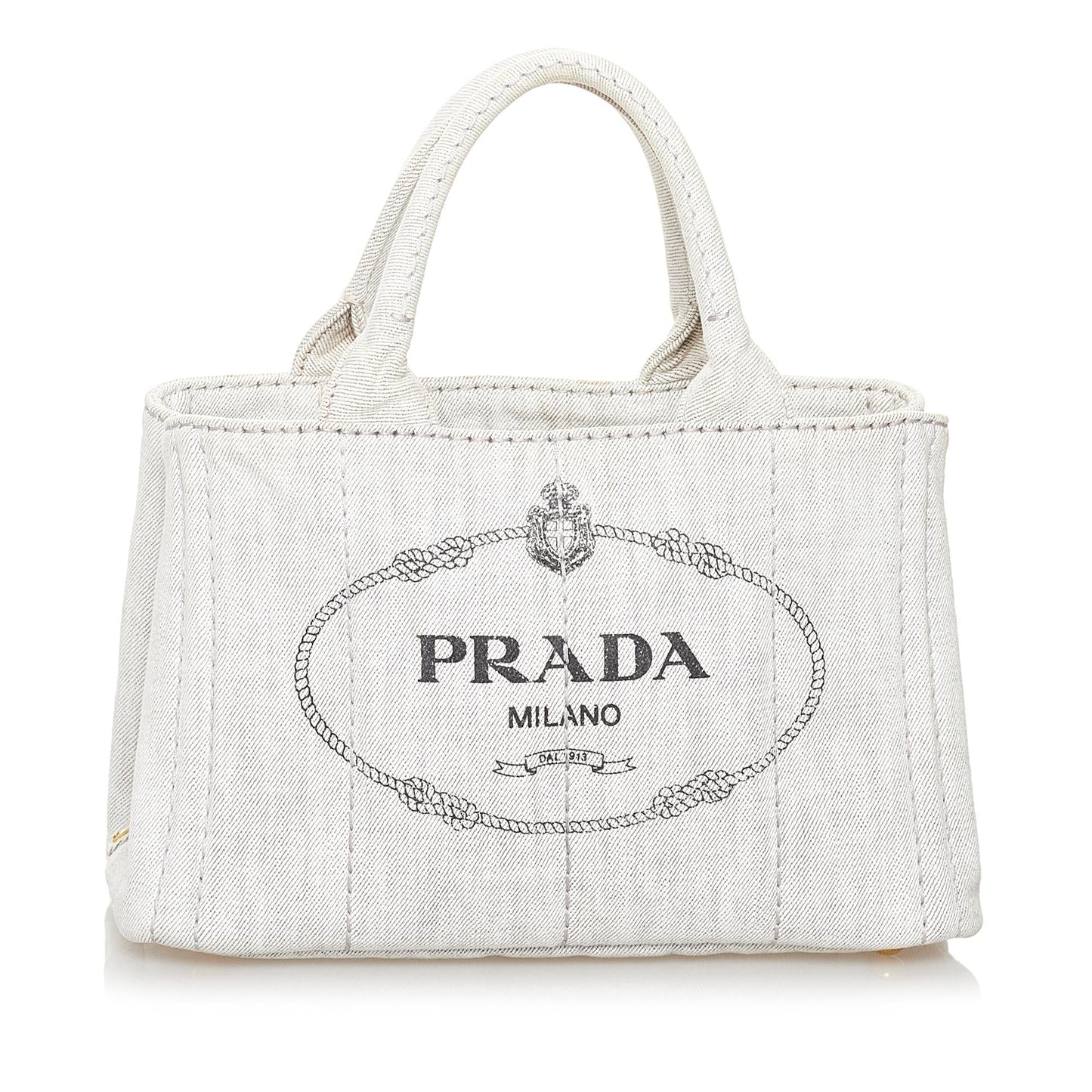Prada Canapa Logo Canvas Satchel (SHG-31407)