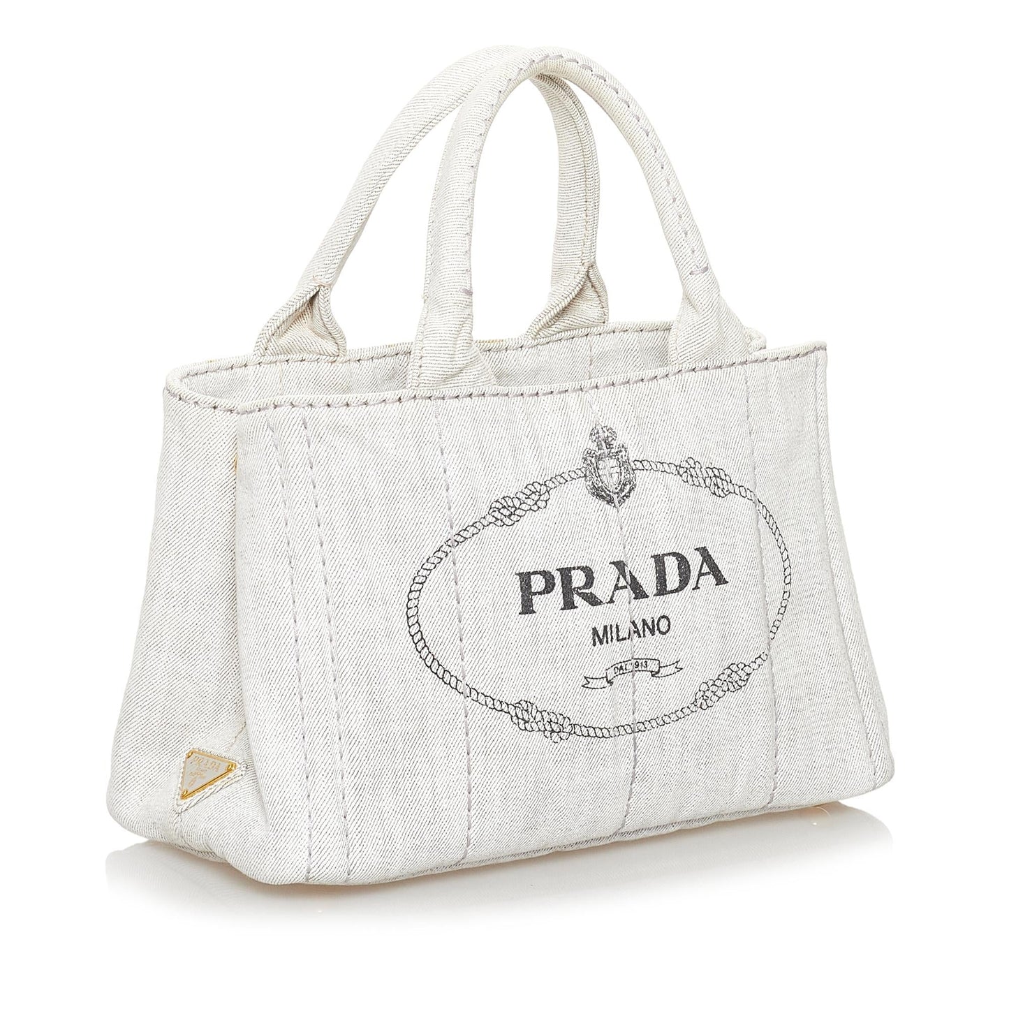 Prada Canapa Logo Canvas Satchel (SHG-31407)